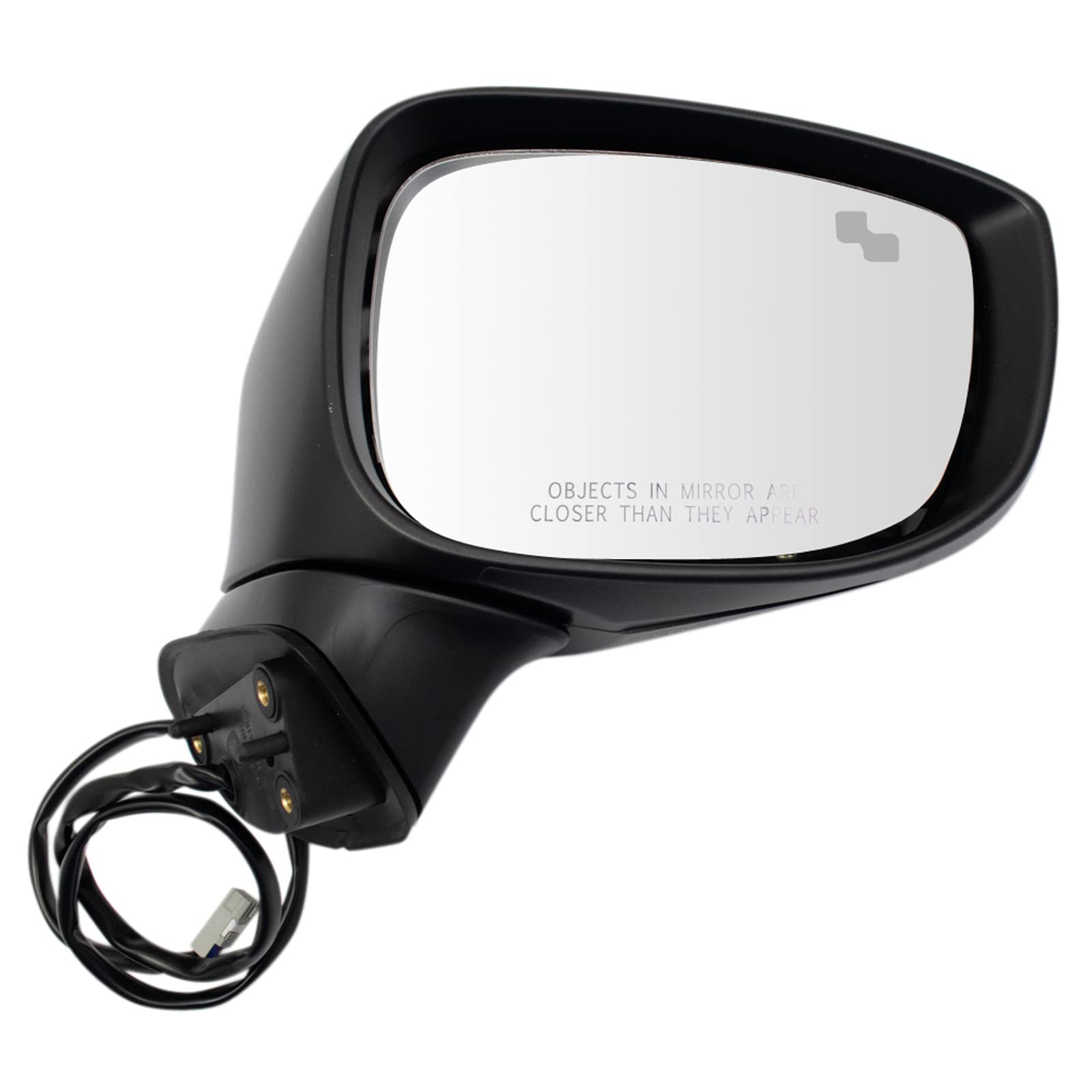 TRQ Driver & Passenger Side Mirror Set - No Heat, with Blind Spot Indicator - Compatible with 2017-2021 Mazda CX-5 (MA1320198, MA1321198) - Perfect for Replacement & Enhanced Safety Driving