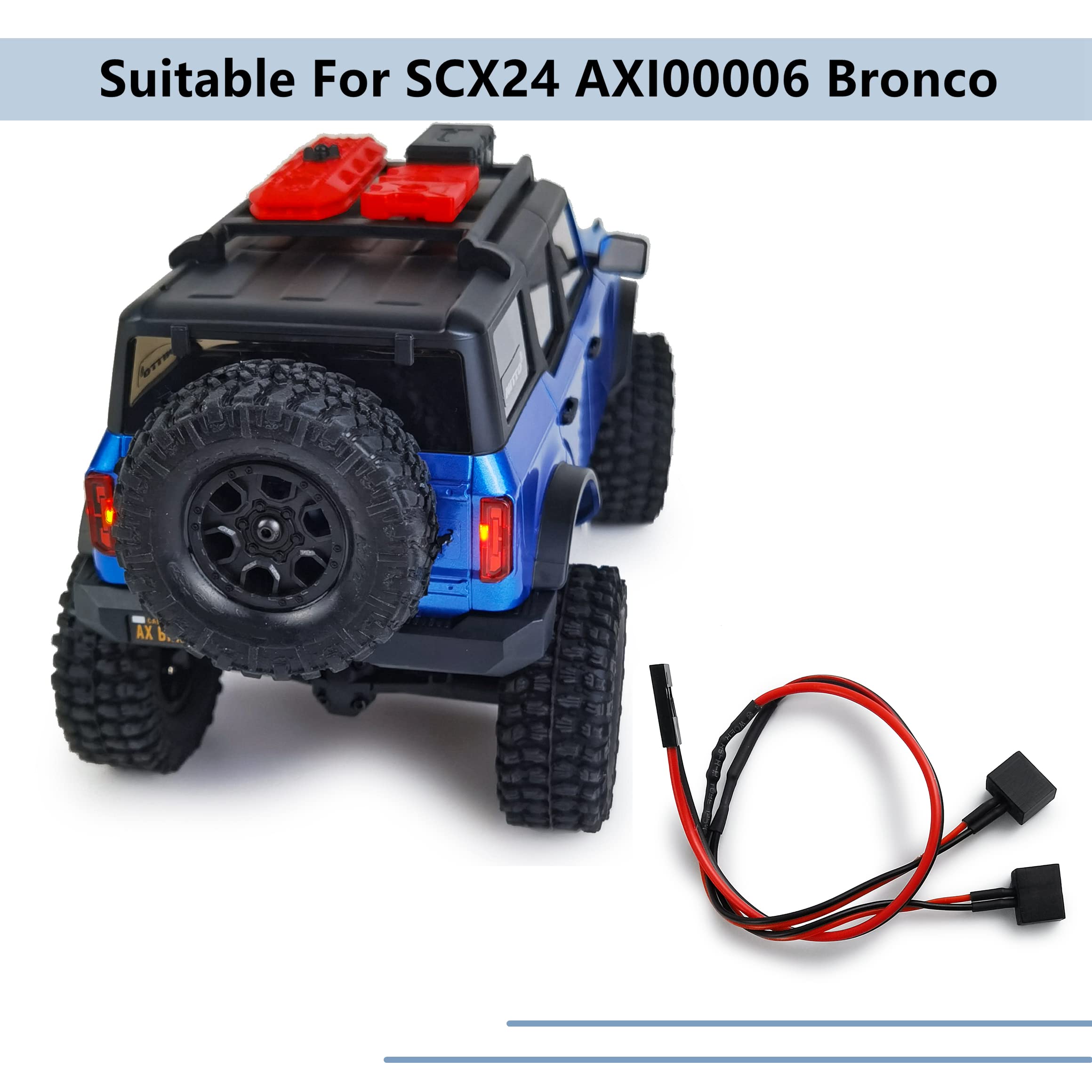 1/24 RC Crawler Car SCX24 LED Taillight Rear Lights - Bronco AXI00006 Upgrades Accessories for Off-Road Night Driving & Crawling Adventures