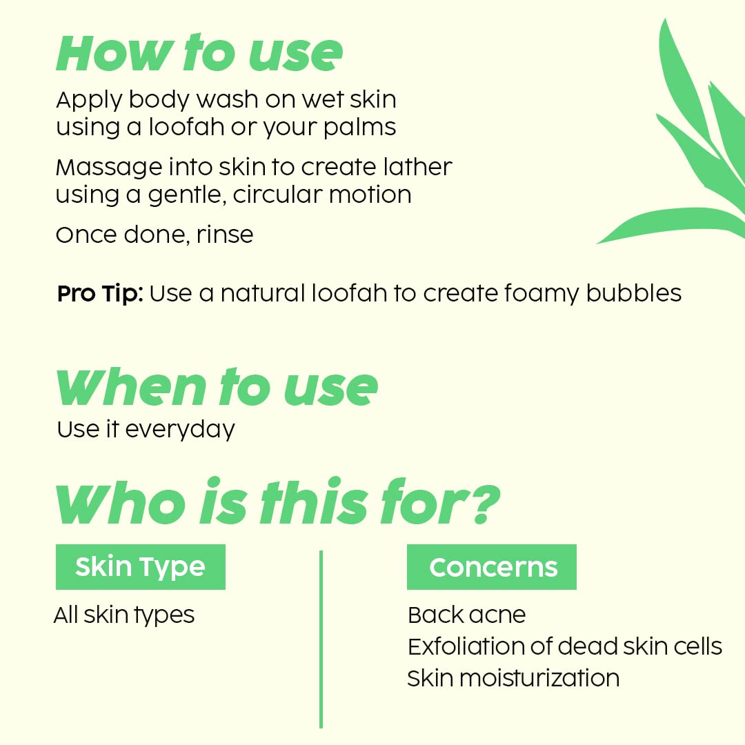 PLIX THE PLANT FIX Jamun 2% Salicylic Acid Body Wash for Acne-Prone Skin - Paraben & Silicone Free, Exfoliating Body Wash for Dead Skin Cells, Prevents Back Acne & Moisturizes - 8oz/236ml | Perfect for Gym, Post-Workout & Daily Shower Routine
