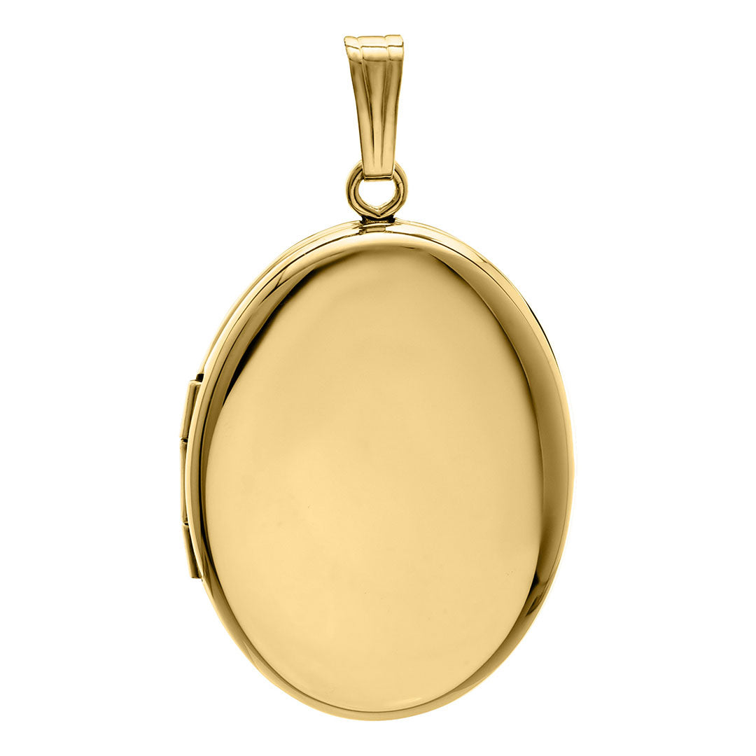 14K Gold Filled 20x25mm Oval Locket Necklace for Women - Vintage Photo Pendant Jewelry Gift for Mom, Grandma, Valentine's Day & Special Occasions