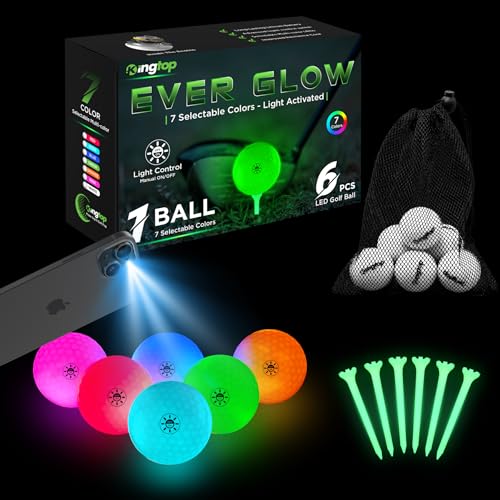 Ever Glow- Selectable Colors- Light Activated- 6Pack