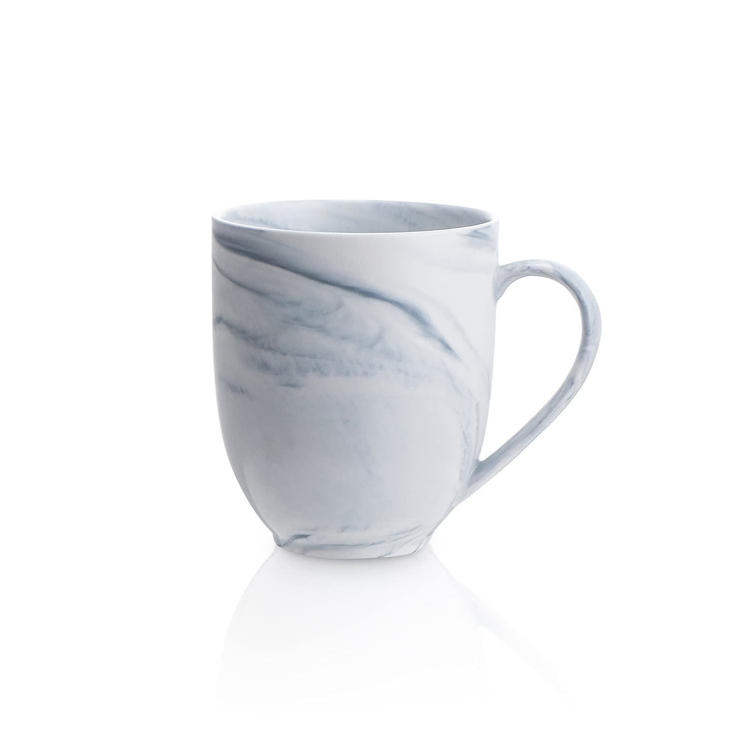 Premium Stone Lain Brighton Porcelain Dish Set - 4 Elegant Gray Coffee Mugs for Home, Office, or Gifts | Durable & Stylish Tea Cups for Daily Use, Parties, and Decor