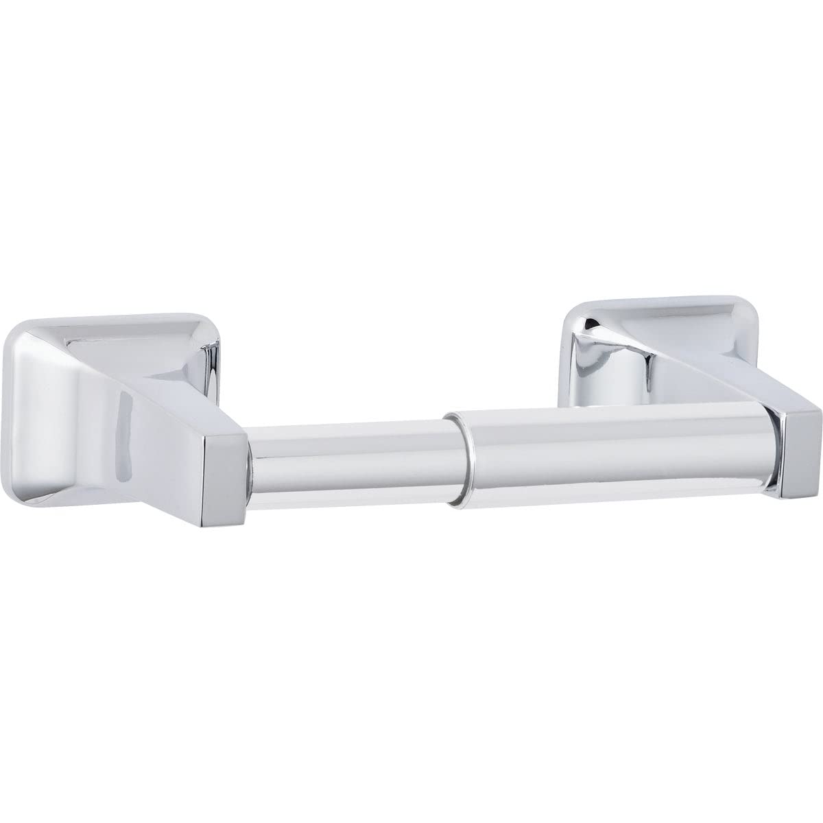 Home Impressions Vista Toilet Paper Holder - Chrome Bathroom Tissue Roll Stand with Easy Installation for Home, Office & RV Use