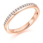 0.22ct Diamond Eternity Ring - Half Eternity Band with Side Set Stones for Anniversary, Wedding, or Special Occasion Gift