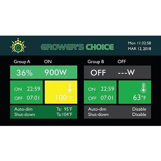 Grower's Choice LED Grow Light Master Controller for Indoor Plants - Smart Lighting System for Hydroponics, Greenhouse & Home Gardening