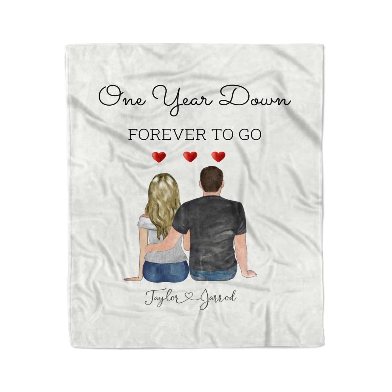 Custom Photo Couple Blanket - Personalized Valentine's Wedding Anniversary Gift - Soft Fleece Throw for Couples, Christmas Present - Perfect for Cuddling on Sofa, Bed & Romantic Dates
