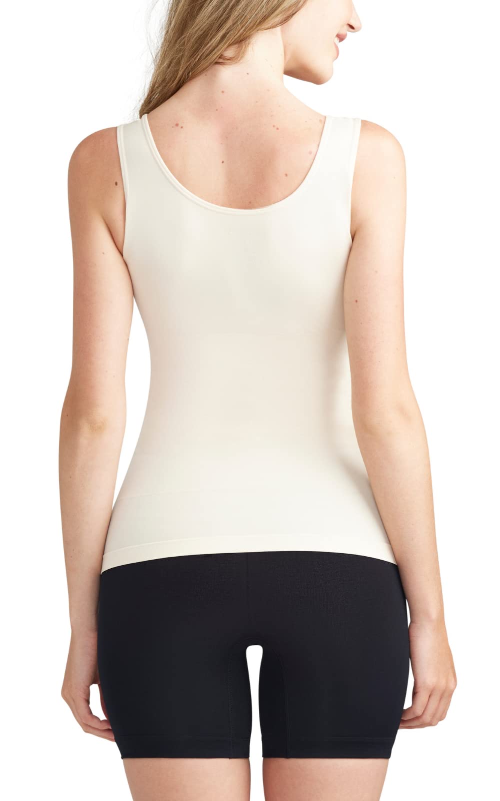 ESSENTIALS BY TUMMY TANK Women's Seamless Shaping Tank Top - Slimming Bodysuit for Everyday Wear, Layering & Shapewear