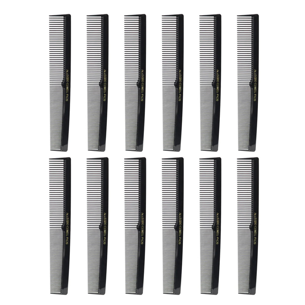 Professional 12-Piece Allegro Barber Comb Set for Hair Cutting & Styling - Perfect for Salons, Home Grooming & DIY Hairstyles