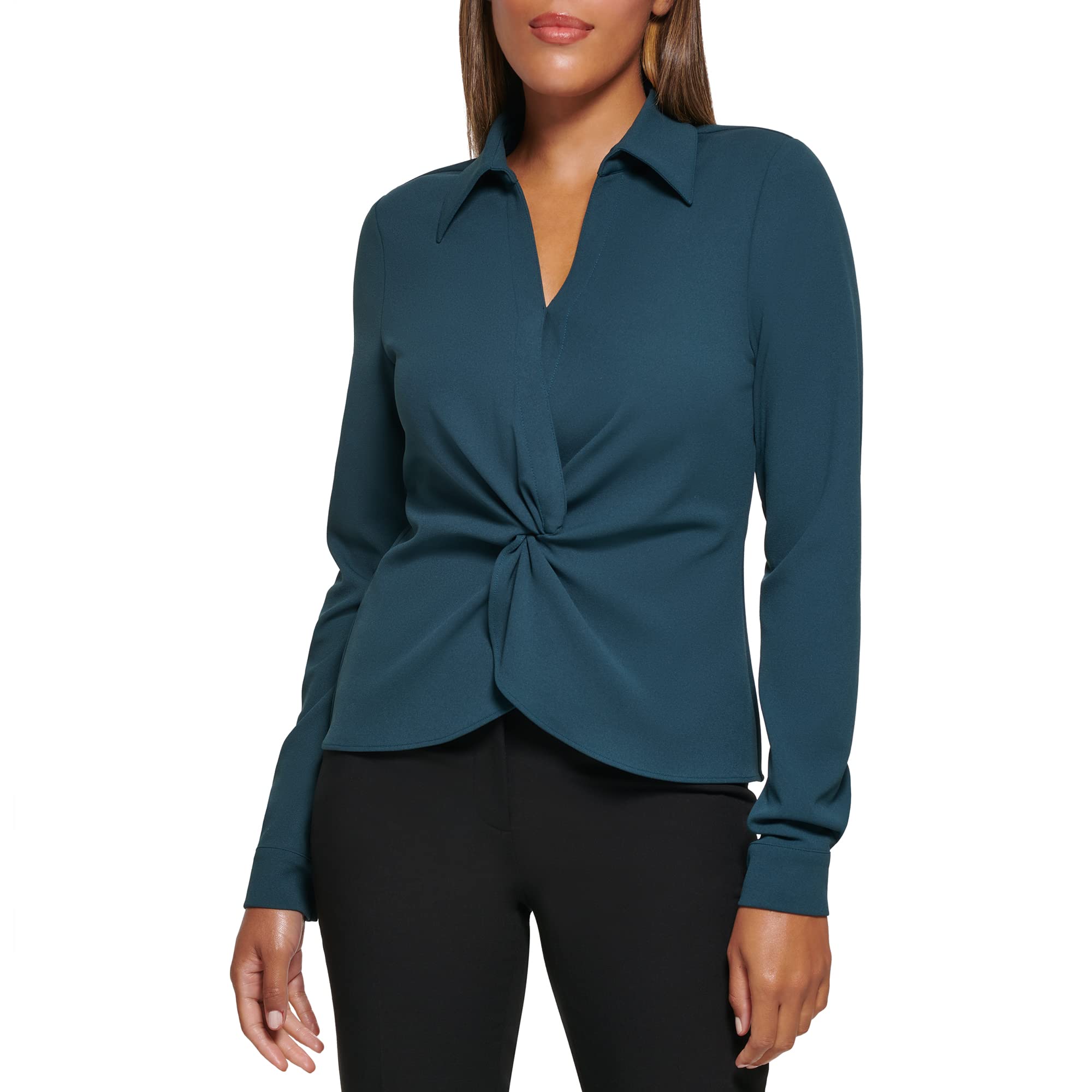 Calvin Klein Women's Pull-On Knit Work Suit Top - Comfortable Office Wear for Professional Women | Perfect for Business Meetings, Office Work & Formal Occasions