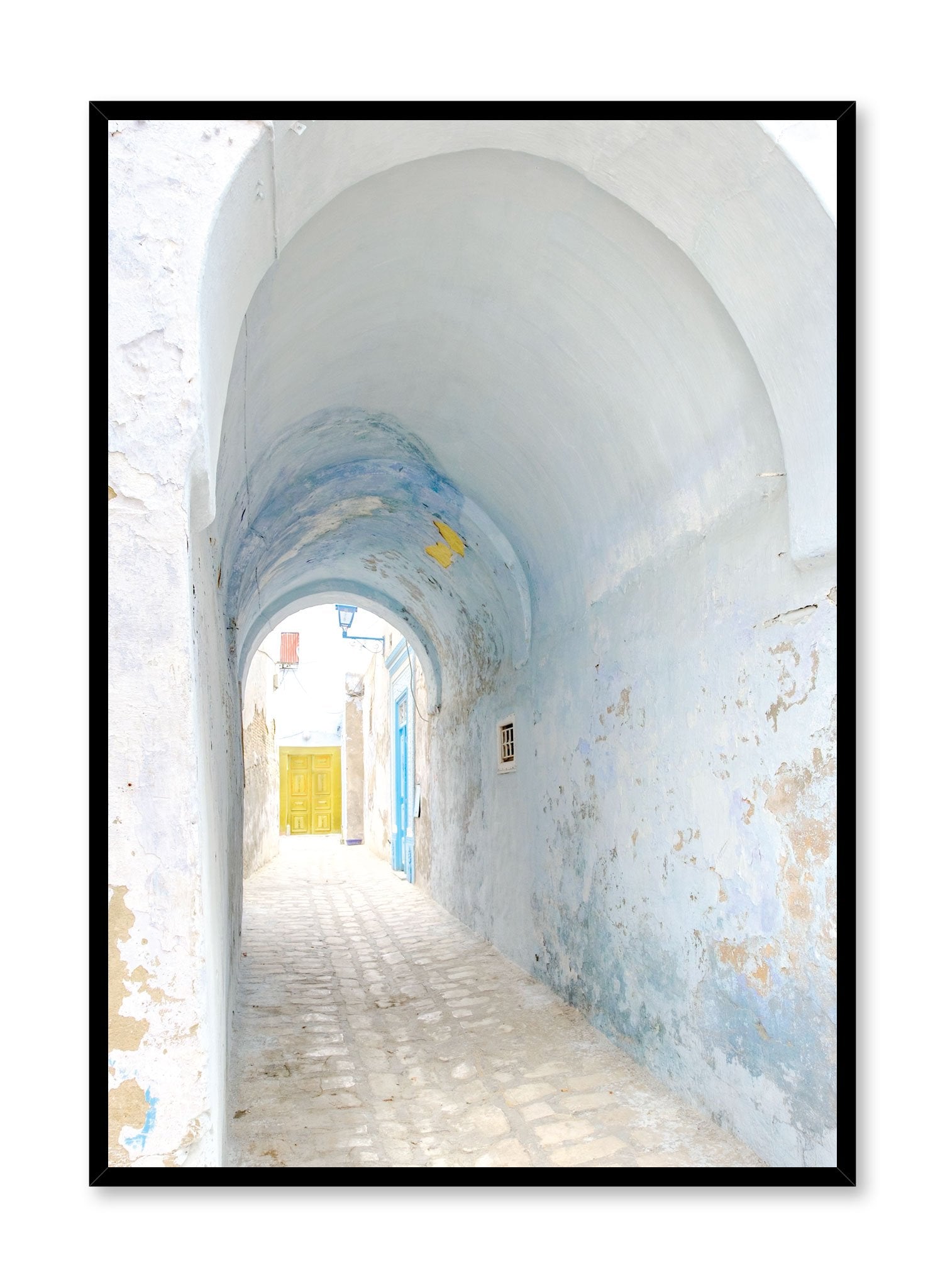 Vintage Covered Alleyway Wall Art Poster - Urban Street Photography Decor for Living Room, Bedroom & Office