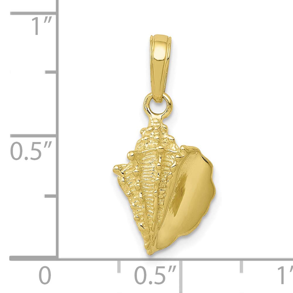 10K Yellow Gold Conch Shell Charm Pendant - FJC Finejewelers - Perfect for Beach Lovers, Jewelry Collectors & Gift Giving