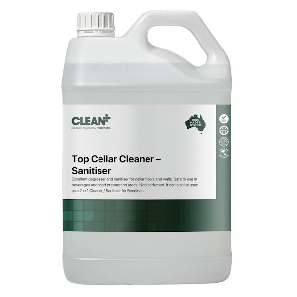 Clean Plus Top Cellar Cleaner & Sanitiser - Professional Brewery, Winery & Home Brewing Equipment Sanitizer for Beer Making, Wine Storage & Food Safety