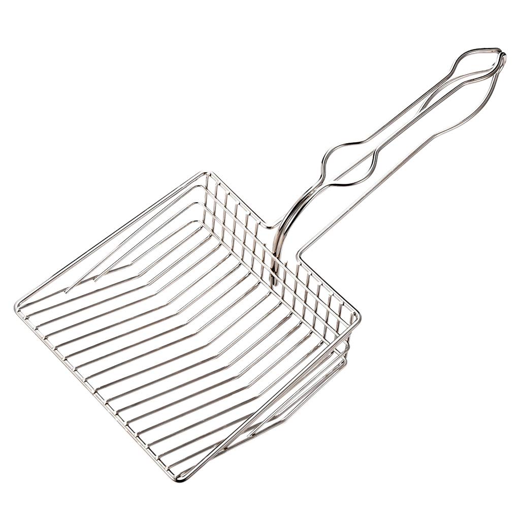 SOFEA Stainless Steel Heavy Duty Cat Litter Scoop - Durable Pet Waste Shovel for Cats & Dogs - Perfect for Litter Box Cleaning, Sand Scooping, and Poop Removal