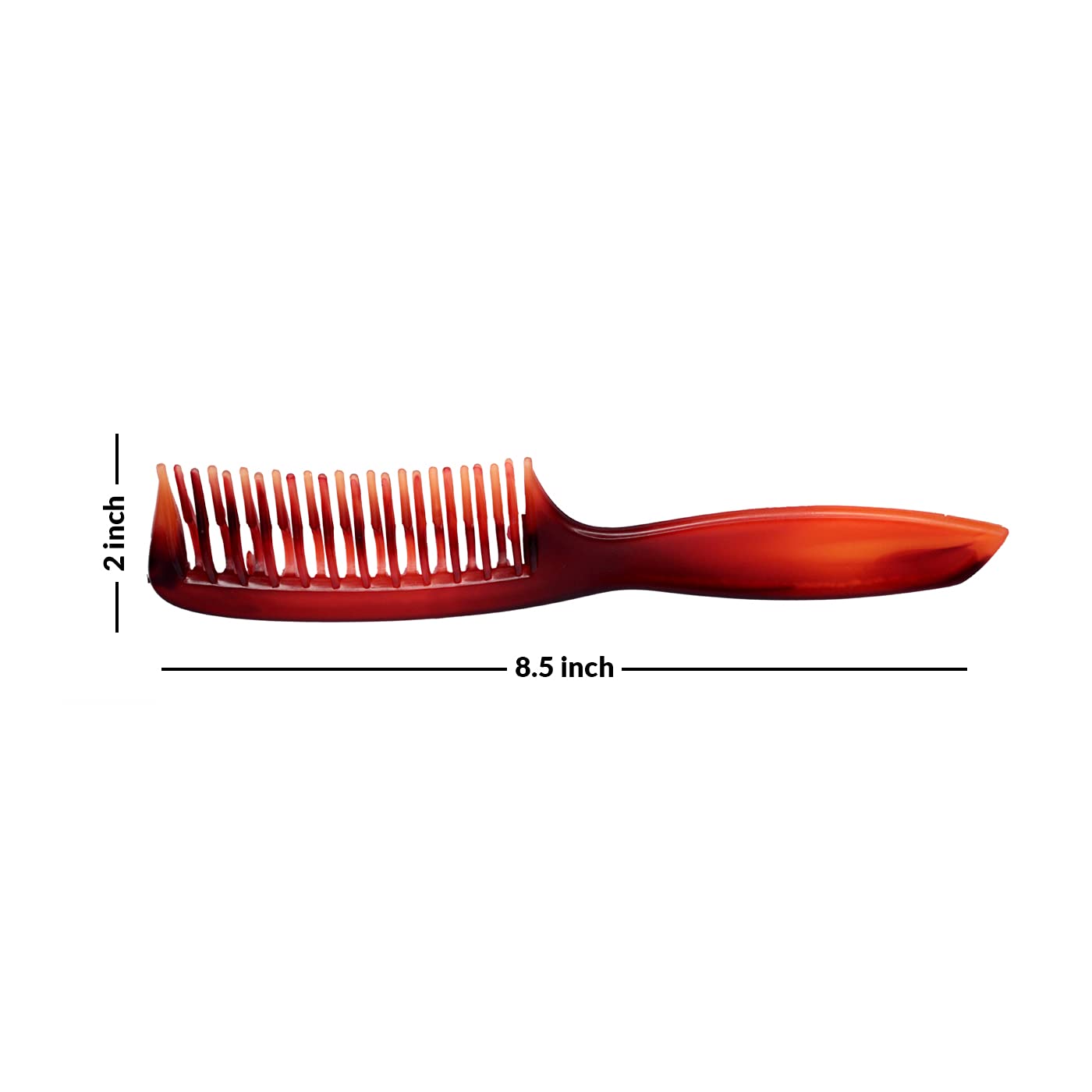 AASA Wide Tooth Comb for Detangling Wavy, Curly & Long Hair - Gentle Hair Styling Tool for Damage-Free Brushing (Multicolor) - Perfect for Salon, Home & Travel Use