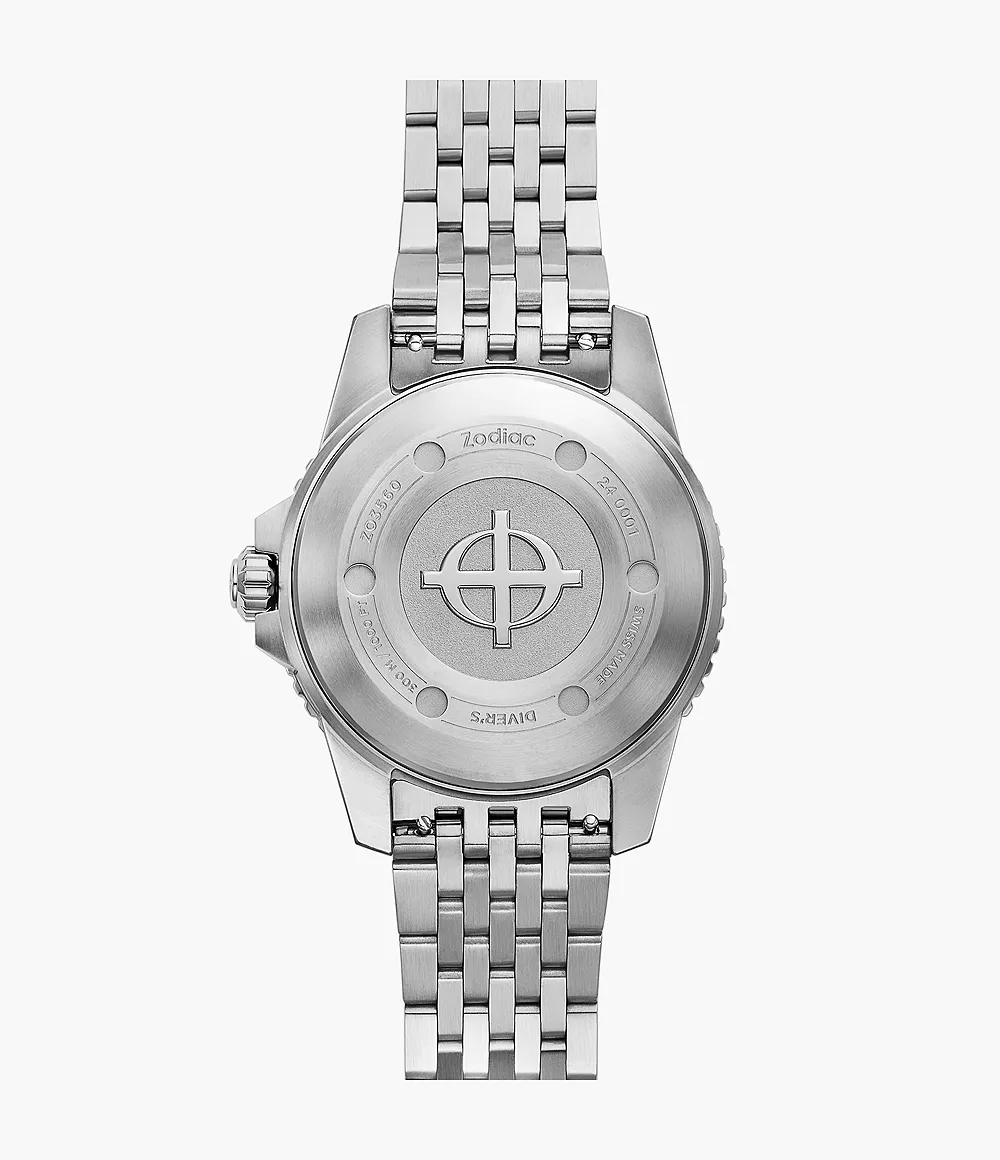 Zodiac Super Sea Wolf Pro Diver Watch 42mm - Swiss Automatic Movement, 200M Water Resistant, Luminous Dial - Perfect for Scuba Diving, Swimming & Outdoor Adventures - Men's Luxury Timepiece ZO3560