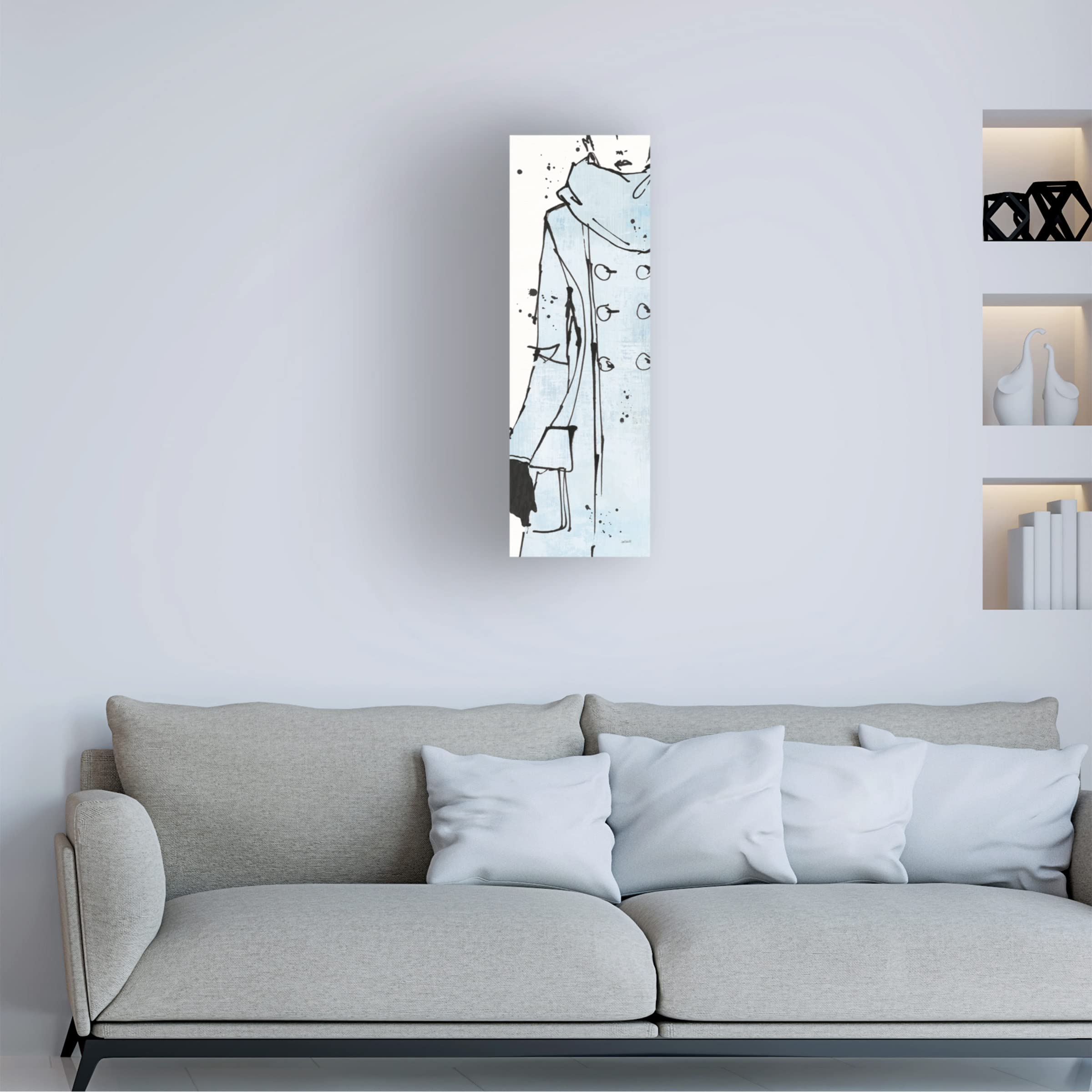 Anne Tavoletti 'Fashion Strokes VII Pastel' Canvas Wall Art Print - Modern Abstract Fashion Painting for Living Room, Bedroom & Office Decor
