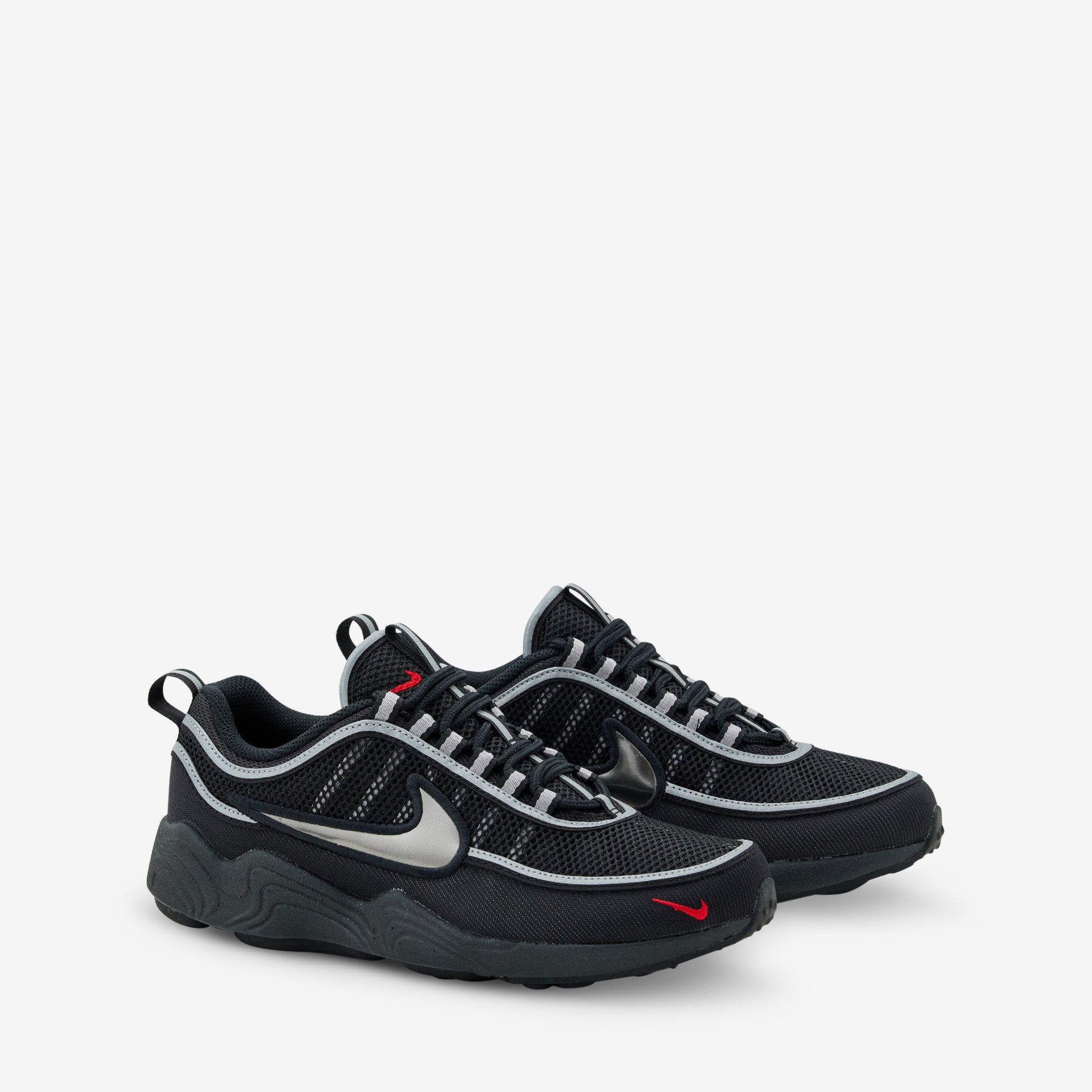 Nike Air Zoom Spiridon Running Shoes for Men - Black, Metallic Silver & Sport Red Colorways | Lightweight Cushioned Sneakers for Jogging, Gym & Casual Wear