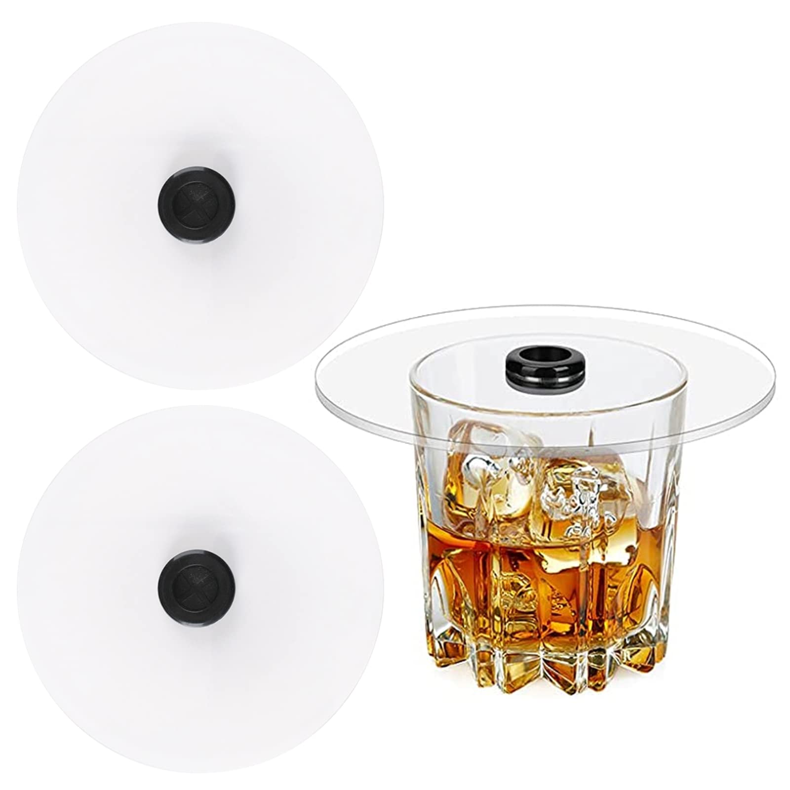 Premium Bar Smoke Infuser Cup Lids (2-Pack) - 4.7