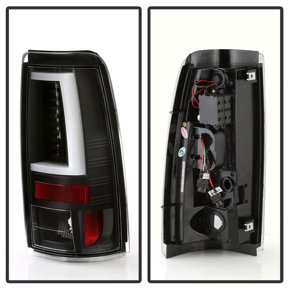 ACANII LED Tube Tail Lights Brake Lamps Assembly - Compatible with 2003-2006 Chevy Silverado 1500/2500/3500 Black Edition (Left+Right Pair) - Durable, Bright & Waterproof for Night Driving & Off-Road Adventures