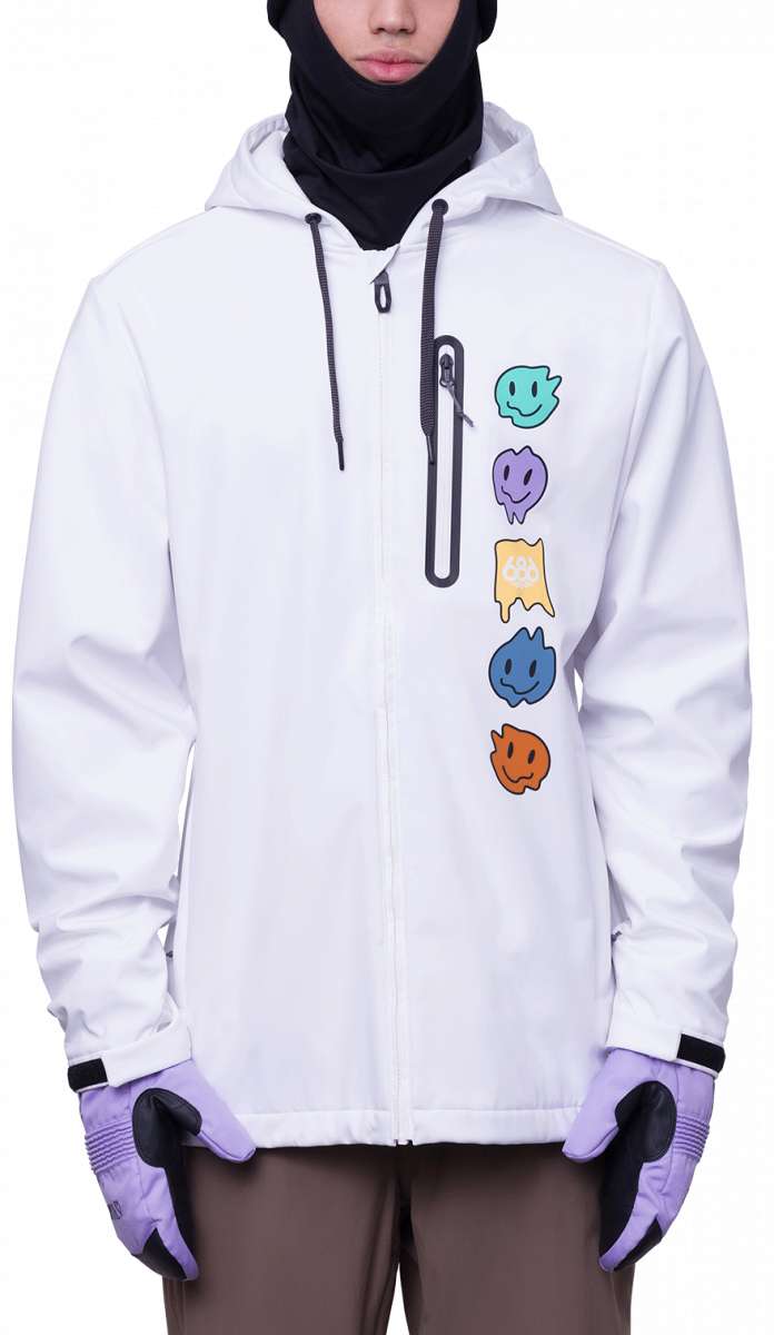 686 Waterproof Zip Hoodie for Men & Women 2024 - Lightweight Rain Jacket with Hood for Outdoor Hiking, Running & Travel