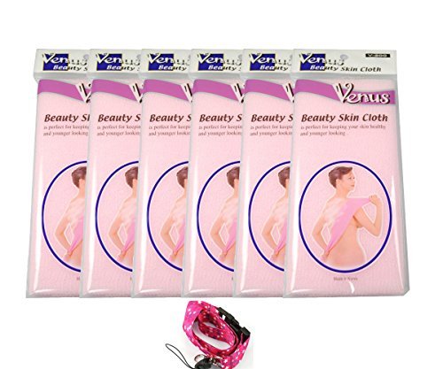 Korean Beauty Skin Bath Wash Cloth Towel - Soft Exfoliating Nylon Towel for Face & Body (6-Pack, Pink) | Perfect for Spa, Travel & Gentle Skincare Routine