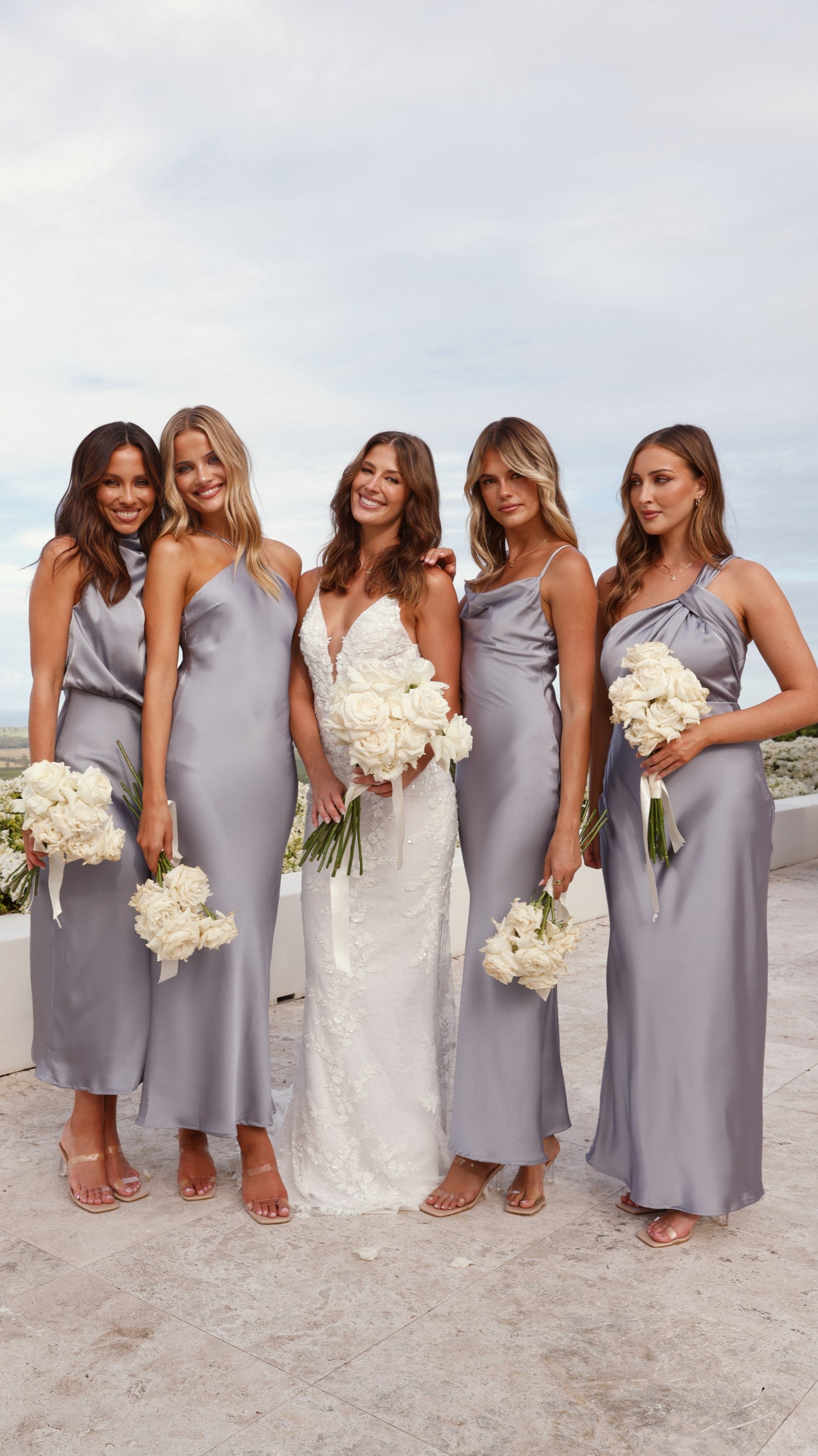 Greta Maxi Dress for Women - Elegant Steel Blue Flowy Long Dress for Summer, Beach, Wedding & Special Occasions