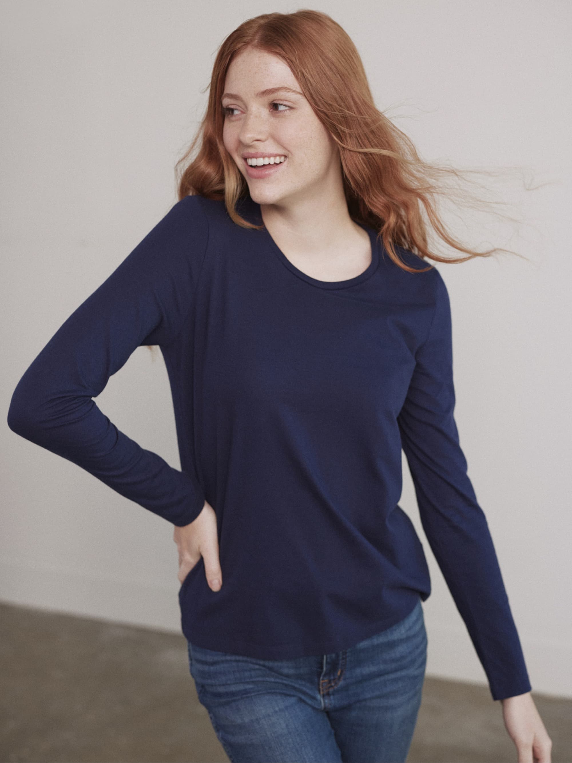 Organic Cotton Long Sleeve T-Shirt for Men & Women - Soft Breathable Eco-Friendly Shirt - Perfect for Yoga, Hiking & Casual Wear