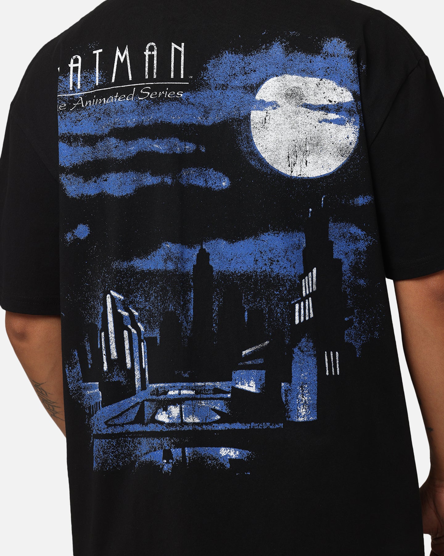 DC Batman The Animated Series Heavy Cotton T-Shirt - Black - Official Licensed Graphic Tee for Men - Perfect for Cosplay, Comic Con & Casual Wear