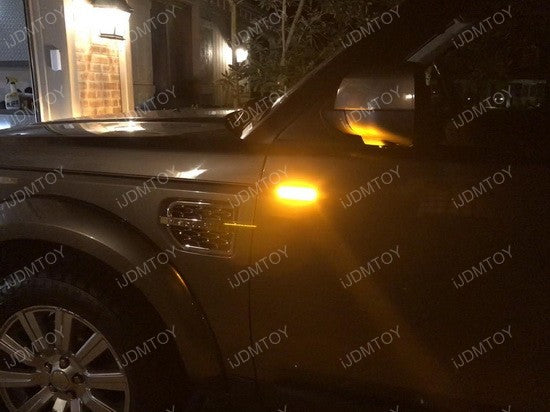 Amber LED Side Marker Lights for Range Rover Sport & Discovery LR3 LR4 - Clear Lens, Durable & Bright - Perfect for Off-Roading, Night Driving & Customization