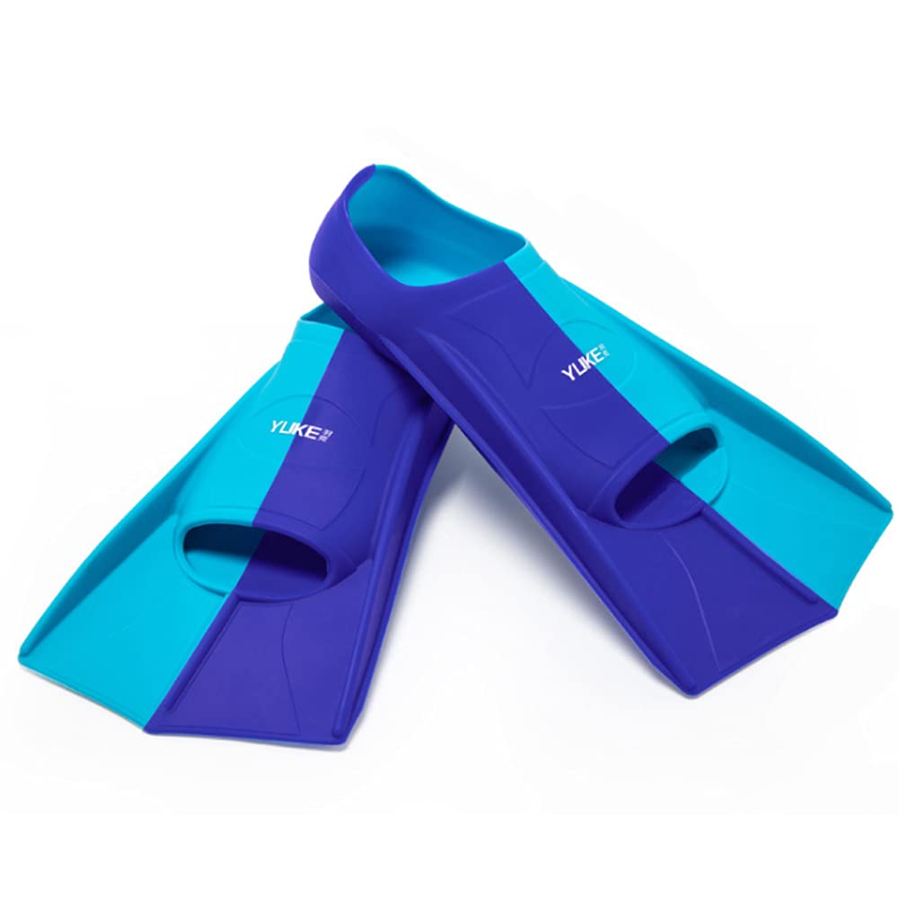 TOPCHANCES Swim Fins - Short Blade Silicone Swim Training Fins for Adults, Men, Women & Kids | Travel Size Swimming Flippers with Mesh Bag | Perfect for Pool Training, Snorkeling & Beach Vacations