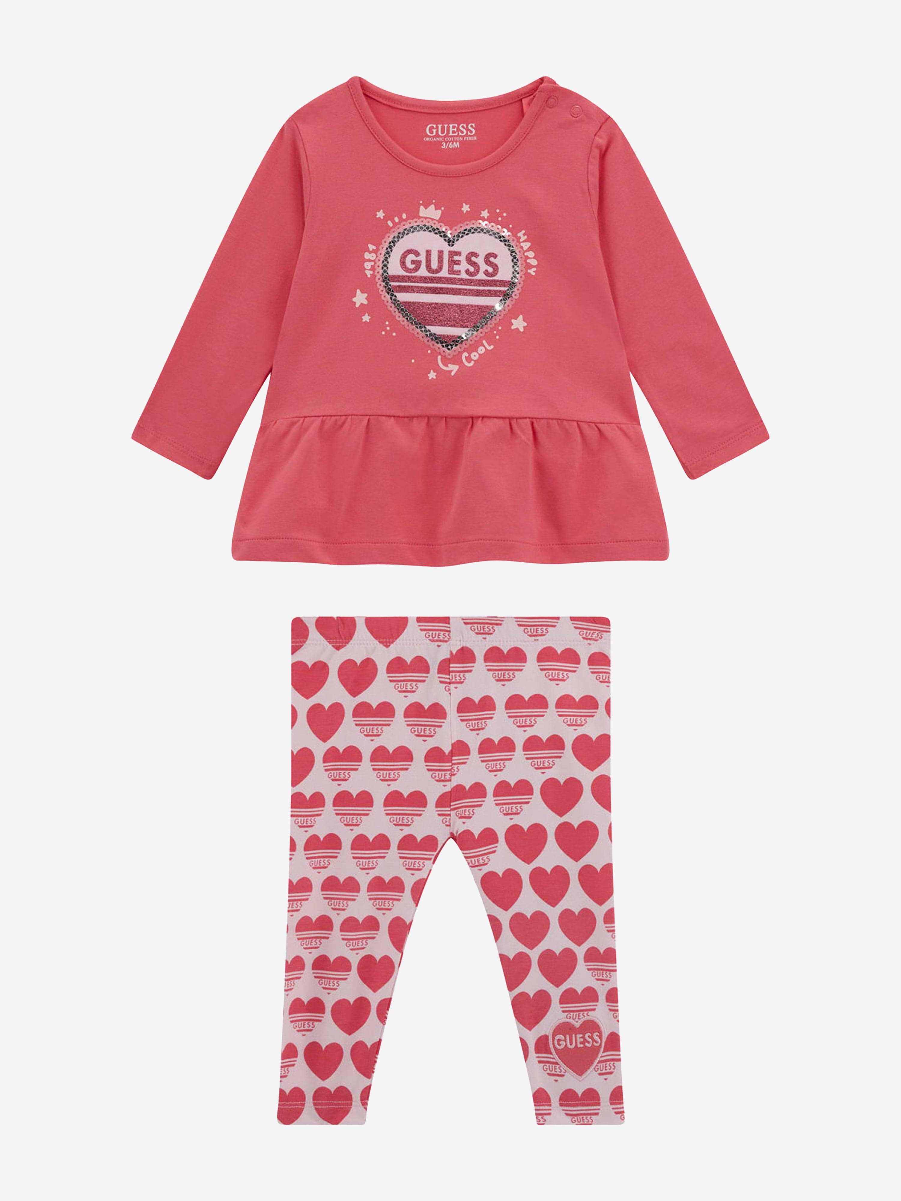 Adorable Pink Baby Girls Legging Set - Soft & Stretchy Toddler Leggings for Playtime, Daycare & Comfort