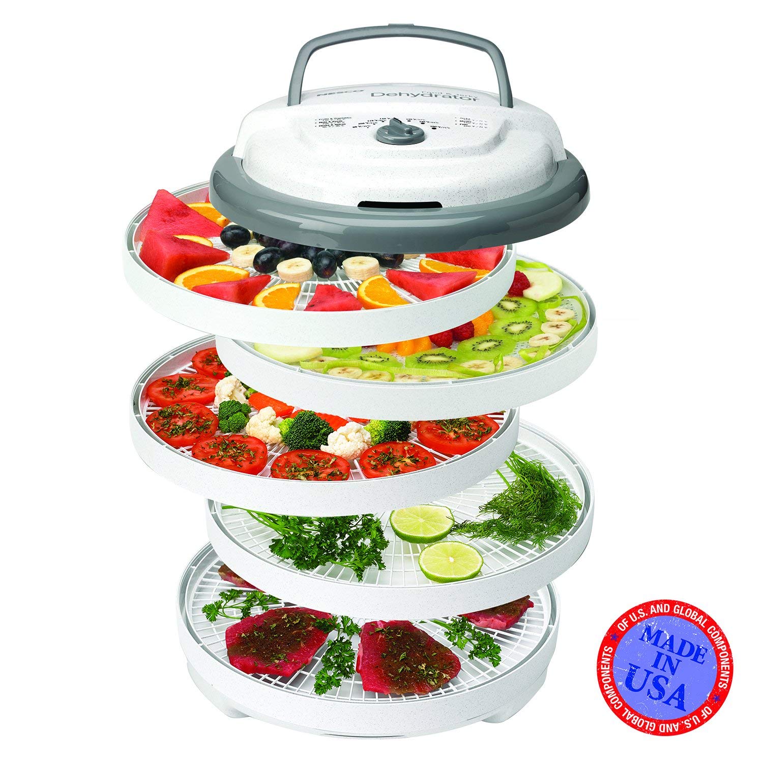 NESCO FD-75A Snackmaster Pro Food Dehydrator - Make Healthy Snacks, Dried Fruits & Beef Jerky at Home | Perfect for Camping, Hiking & Meal Prep