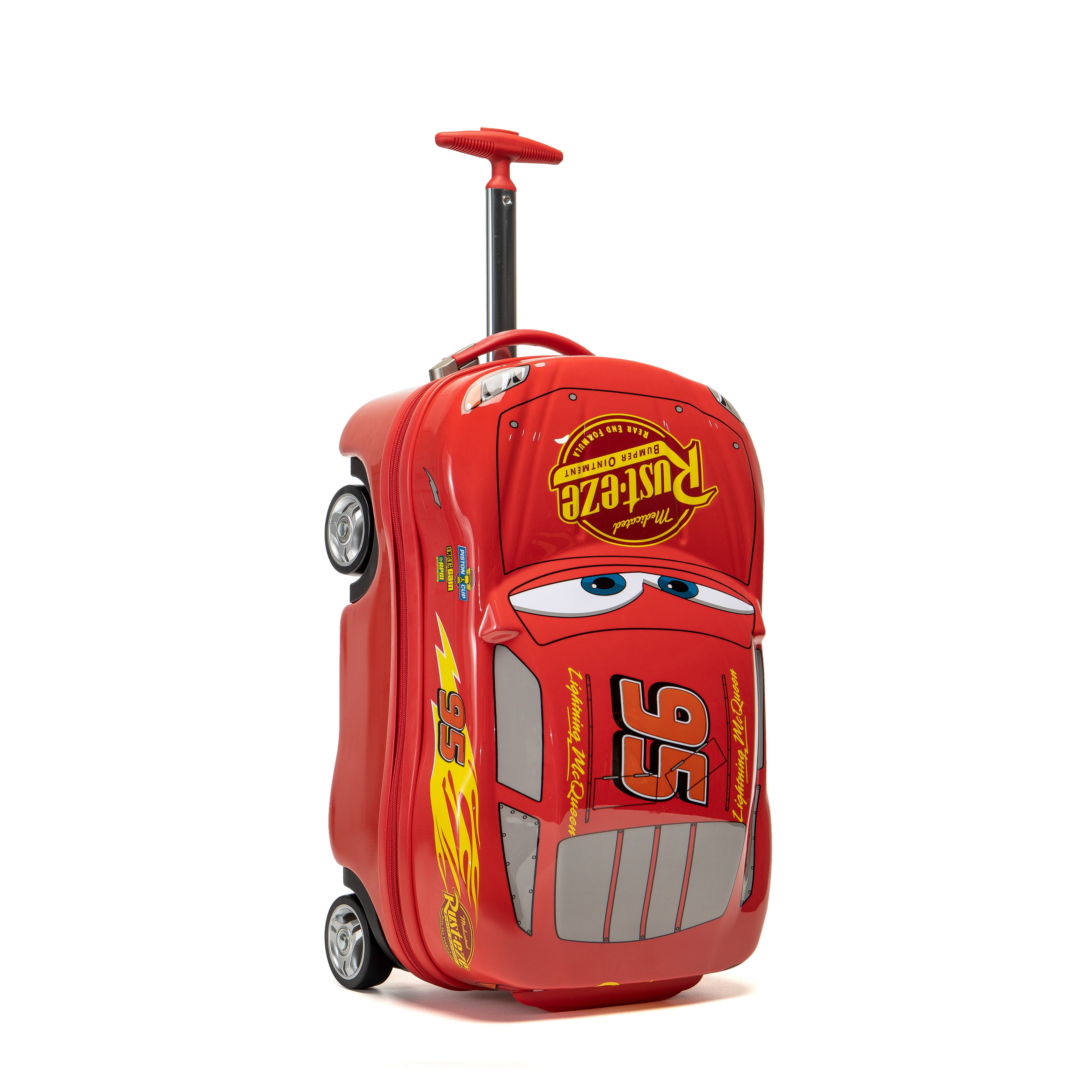 Disney Lightning McQueen DIS122 19-Inch Small 4-Wheel Hard Suitcase for Kids Travel & Carry-On Luggage - Perfect for Airplane Trips, Road Trips & School Use