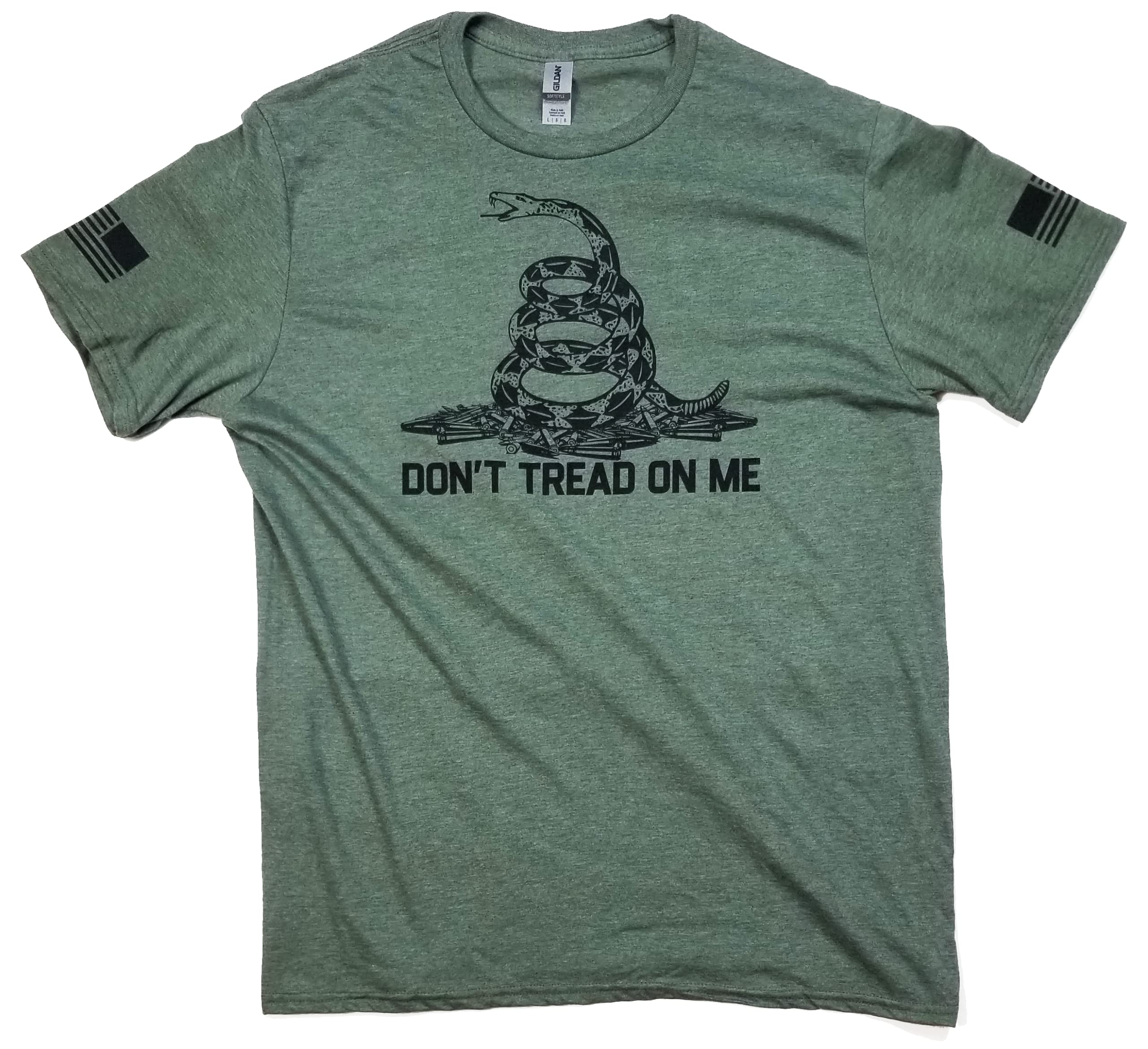 Don't Tread On Me Patriotic Graphic T-Shirt - American Flag Design Cotton Tee for Men & Women - Perfect for Political Rallies, Independence Day & Freedom Events