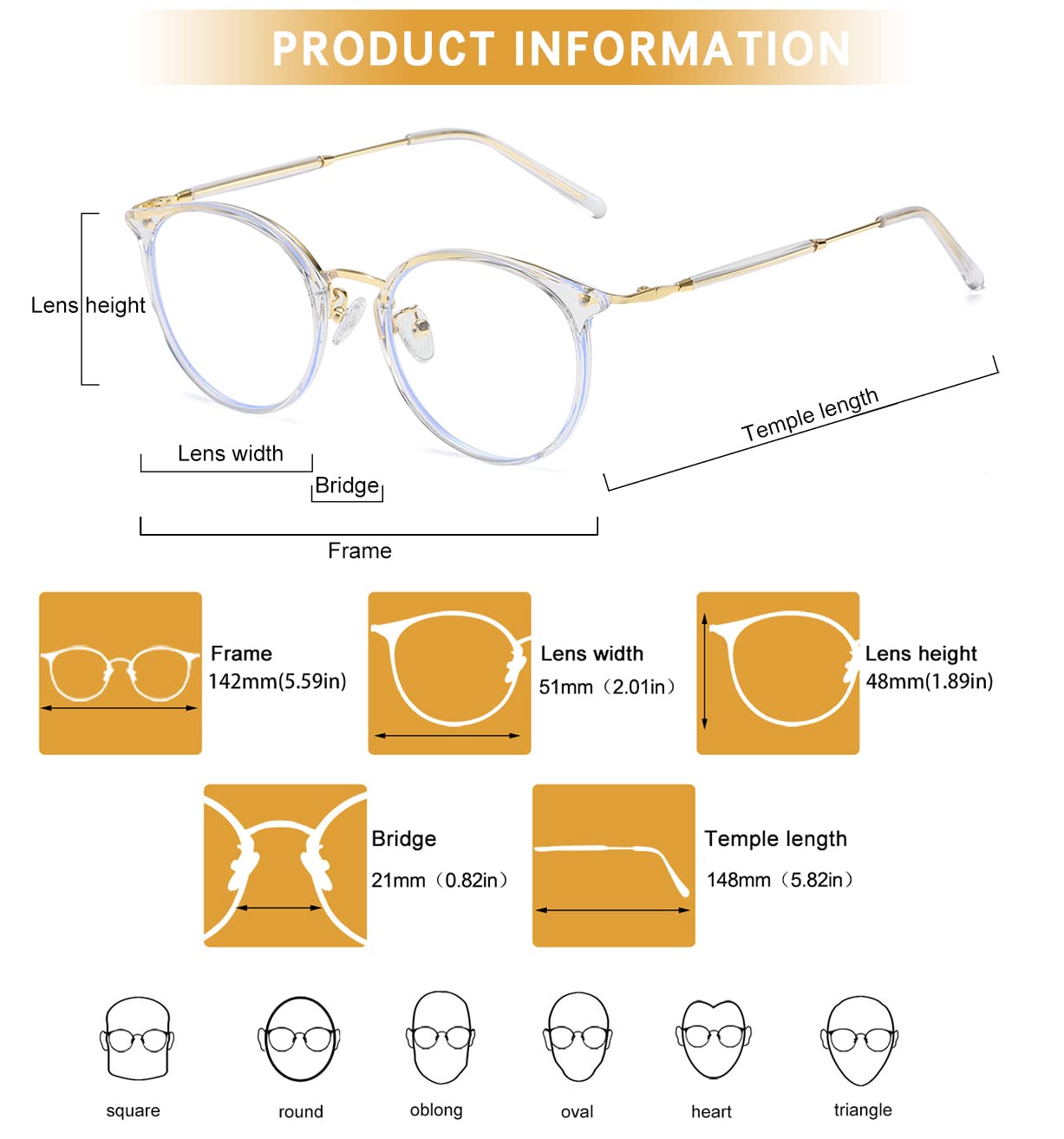 DUCO Blue Light Blocking Glasses for Women & Men - Computer Eyewear for Office & Gaming