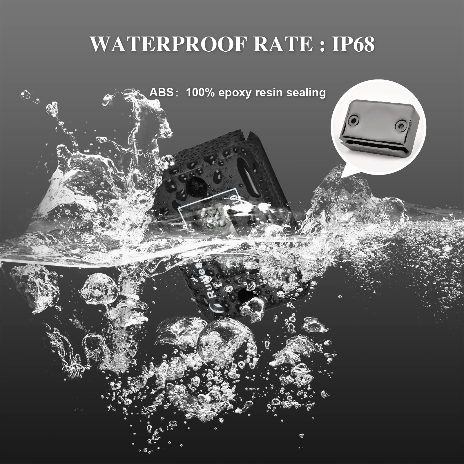 Waterproof Inductive Hour Meter with Epoxy Resin Seal - Compatible with Gas Engines, Lawn Mowers, Generators, Pressure Washers, Marine, ATV, Boats, Outboard Motors, Dirt Bikes & Motorcycles - Perfect for Outdoor Equipment Maintenance and Usage Tracking