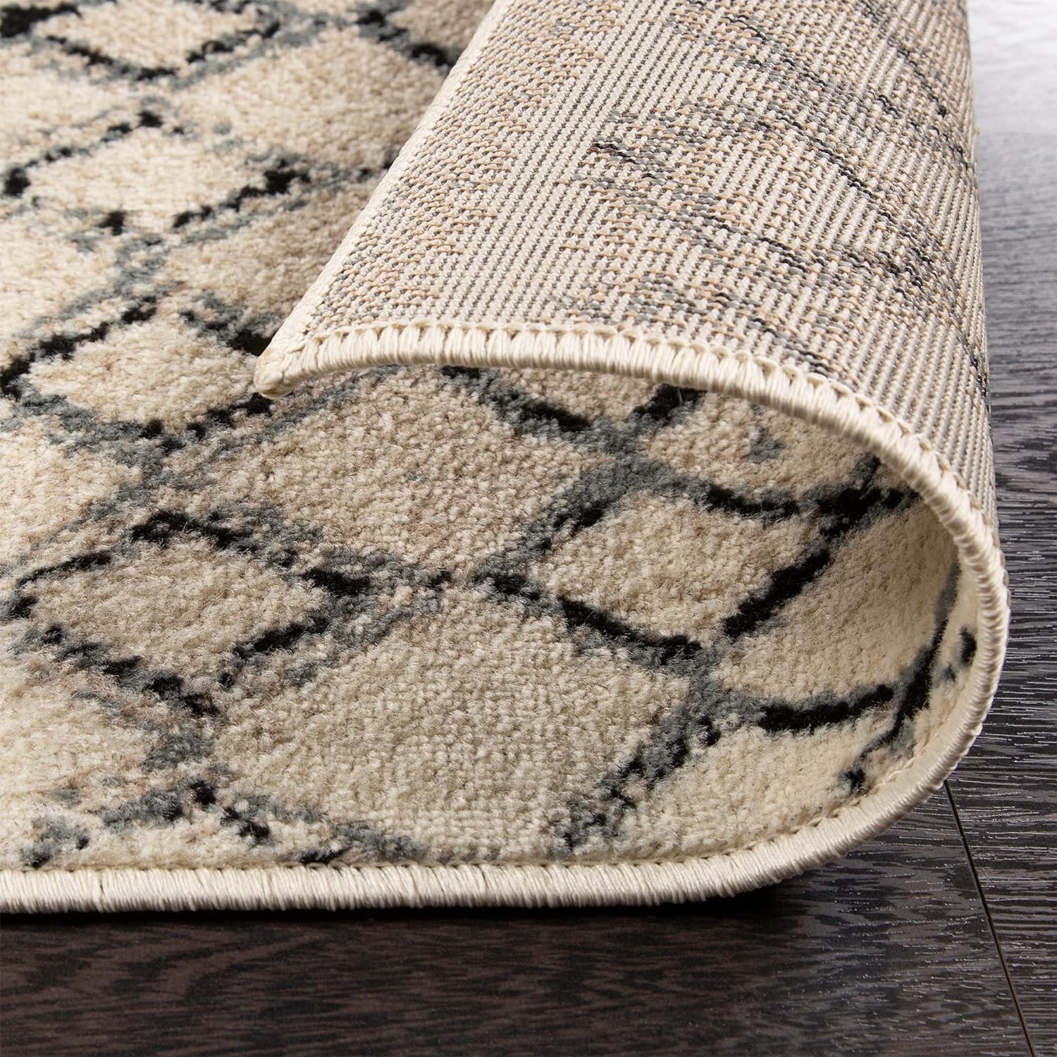 Flintstone Diamond Trellis Bohemian Style Indoor Area Rug & Runner - Perfect for Living Room, Bedroom, or Boho Home Decor