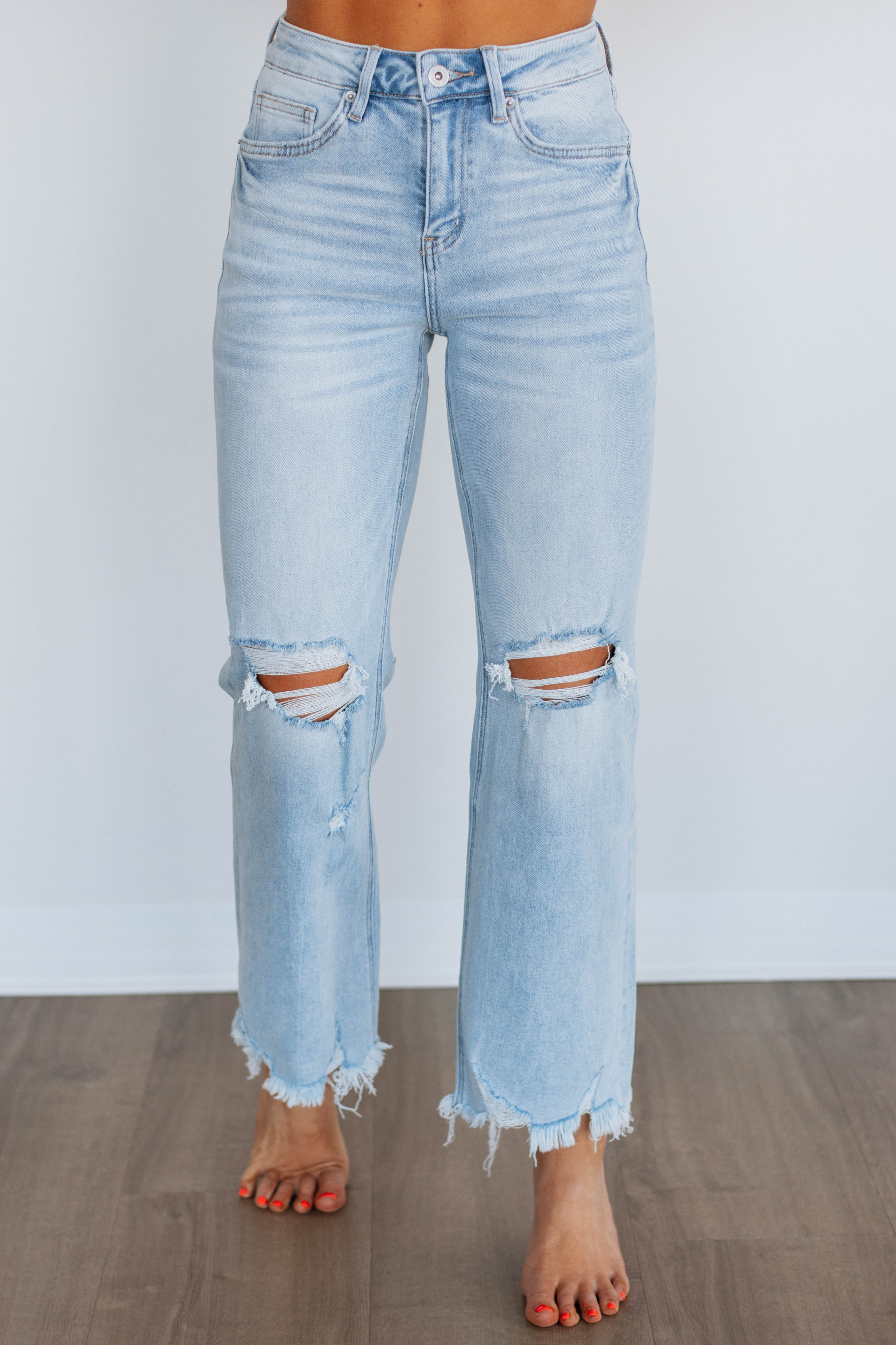 Colton Mica Jeans - Light Wash Distressed Denim Pants for Men | Comfortable Slim Fit Stretch Jeans | Perfect for Casual Wear, Date Nights & Outdoor Activities