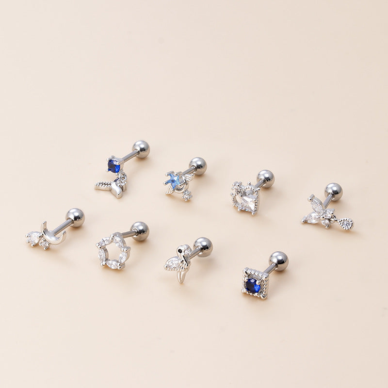 16G Conch Earrings - Surgical Steel Barbell Stud Body Jewelry | HSPJ884 | Perfect for Cartilage Piercing & Alternative Fashion Style