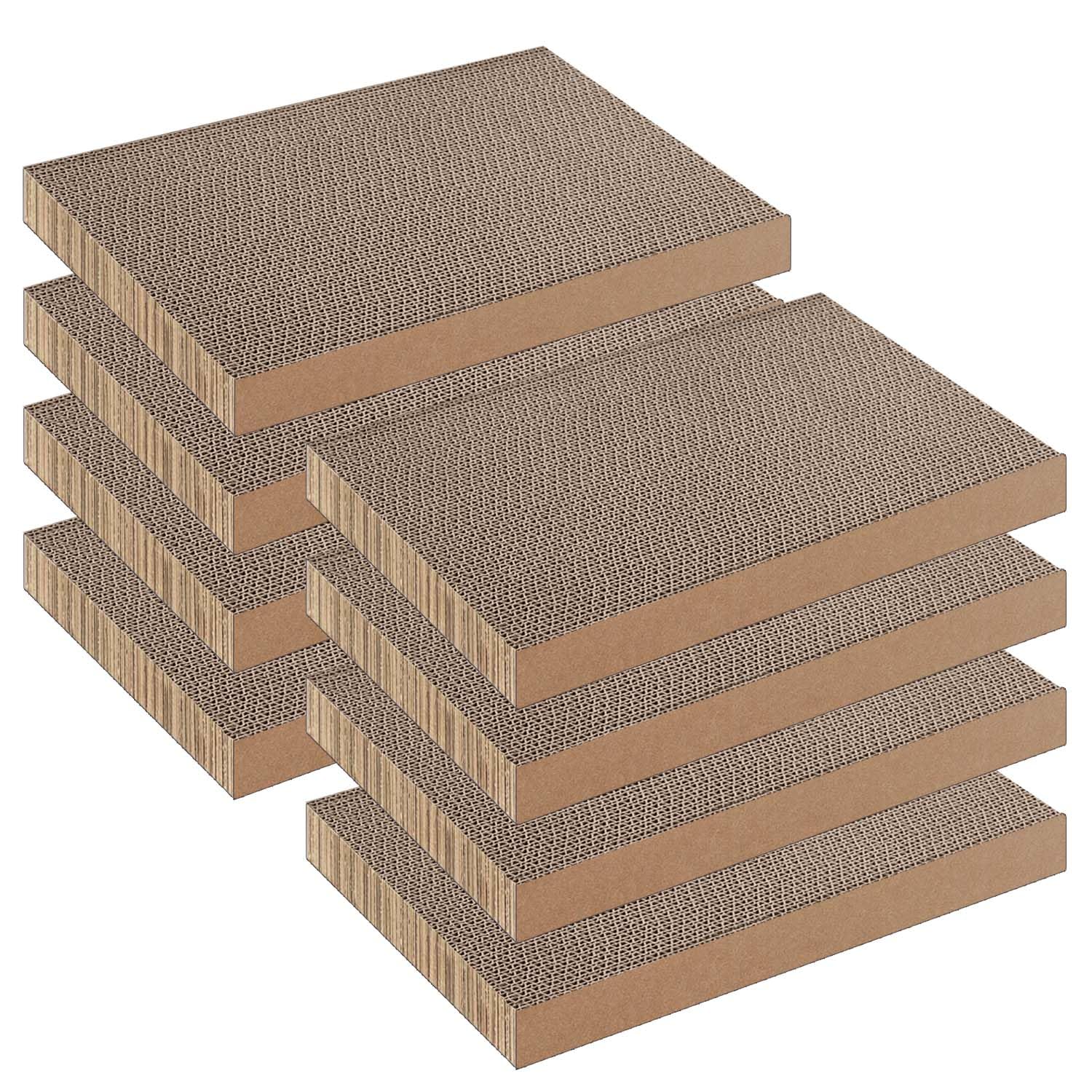 4 Pack Large Cat Scratcher Board for Indoor Cats & Kittens - Durable Premium Recyclable Cardboard Scratching Pad - Perfect for Sofa, Bed & Furniture Protection