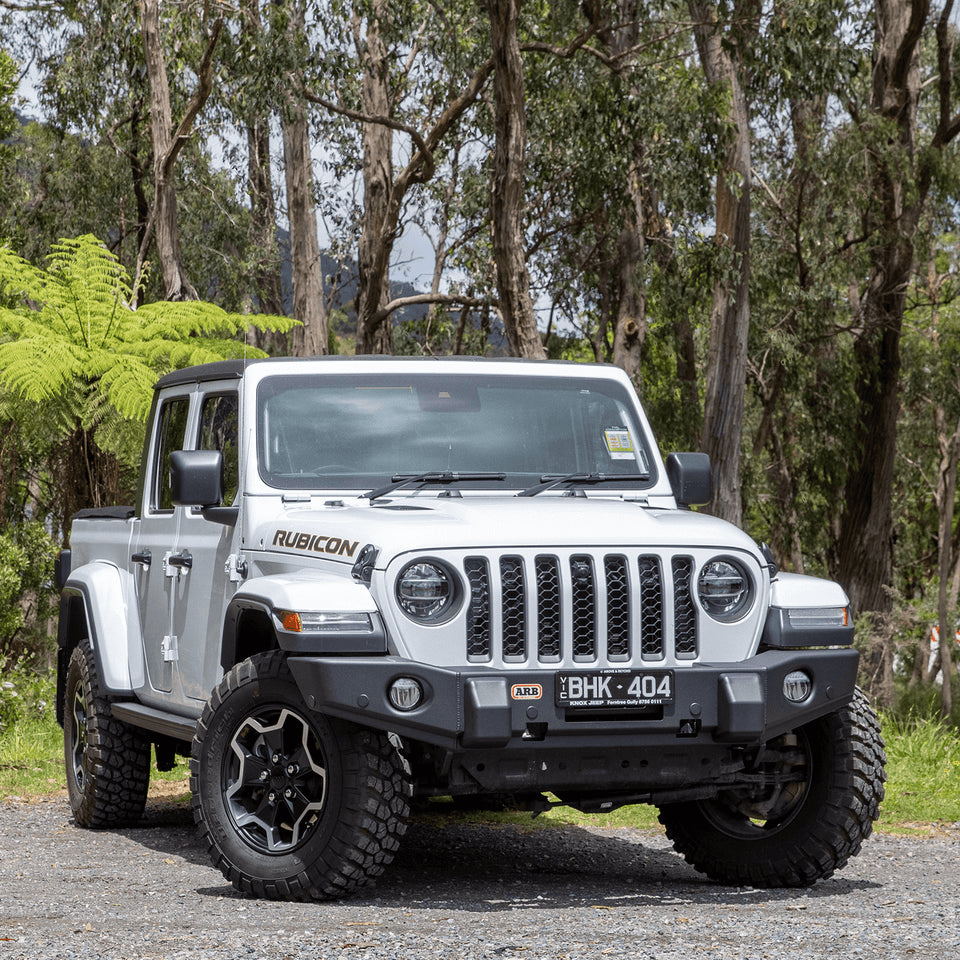 ARB Deluxe Front Bumper for 2018-2023 Jeep Wrangler JL & Gladiator JT - Heavy Duty Off-Road Protection for Rock Crawling & Trail Adventures