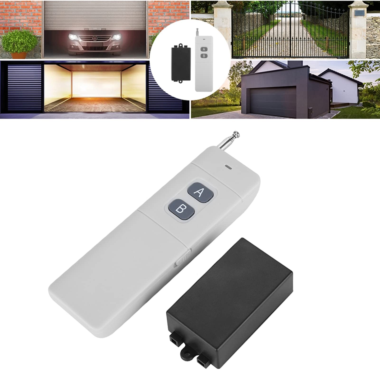 12V 2CH Wireless Remote Control Switch System with 3km Range - Transmitter & Receiver for Lights, TV, Motor, Fan, Camera | Home Automation & Smart Device Control