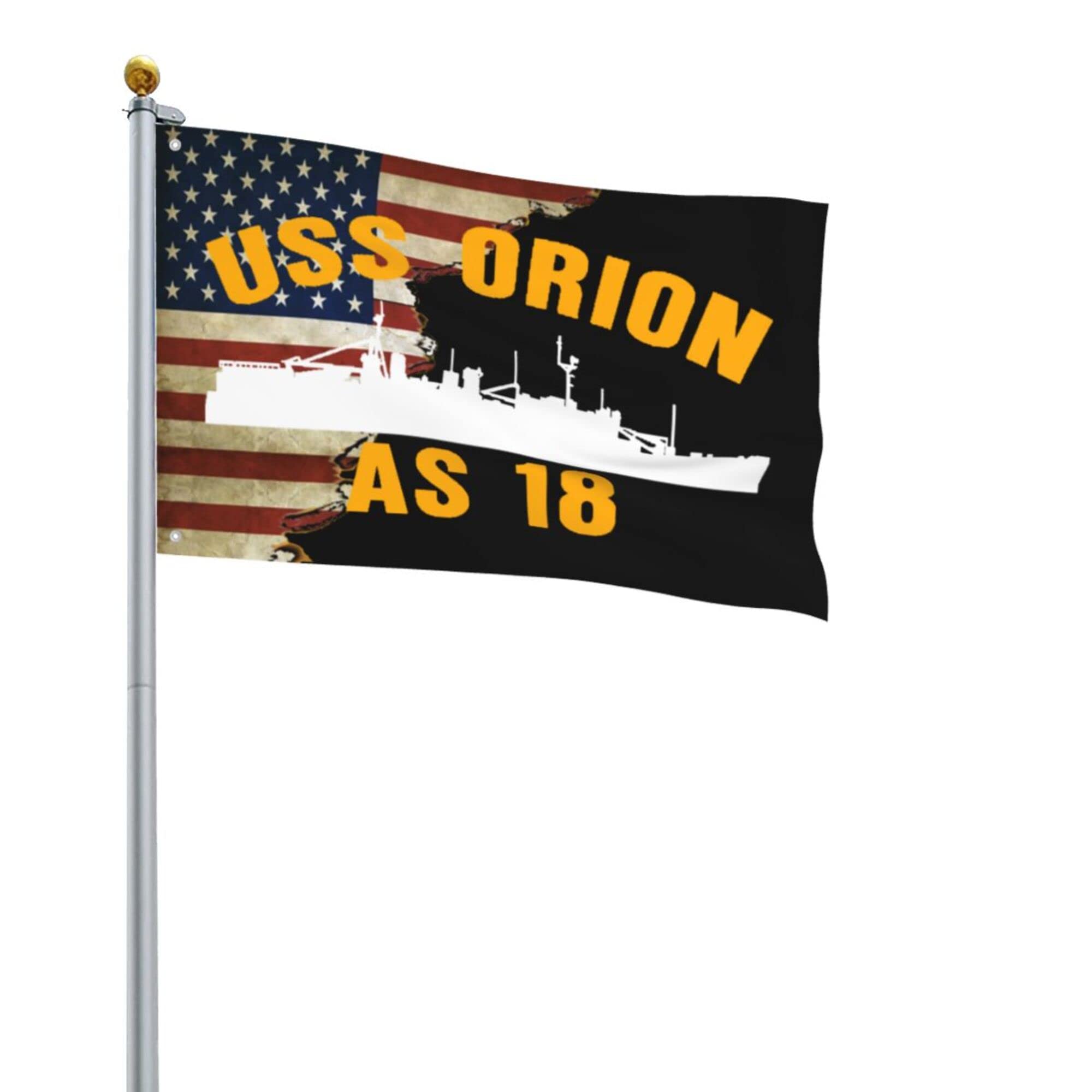 U.S. Orion AS-18 American Flag - 2x3 FT Outdoor Decorative Garden Banner - Perfect for Patio, Yard & Home Decor