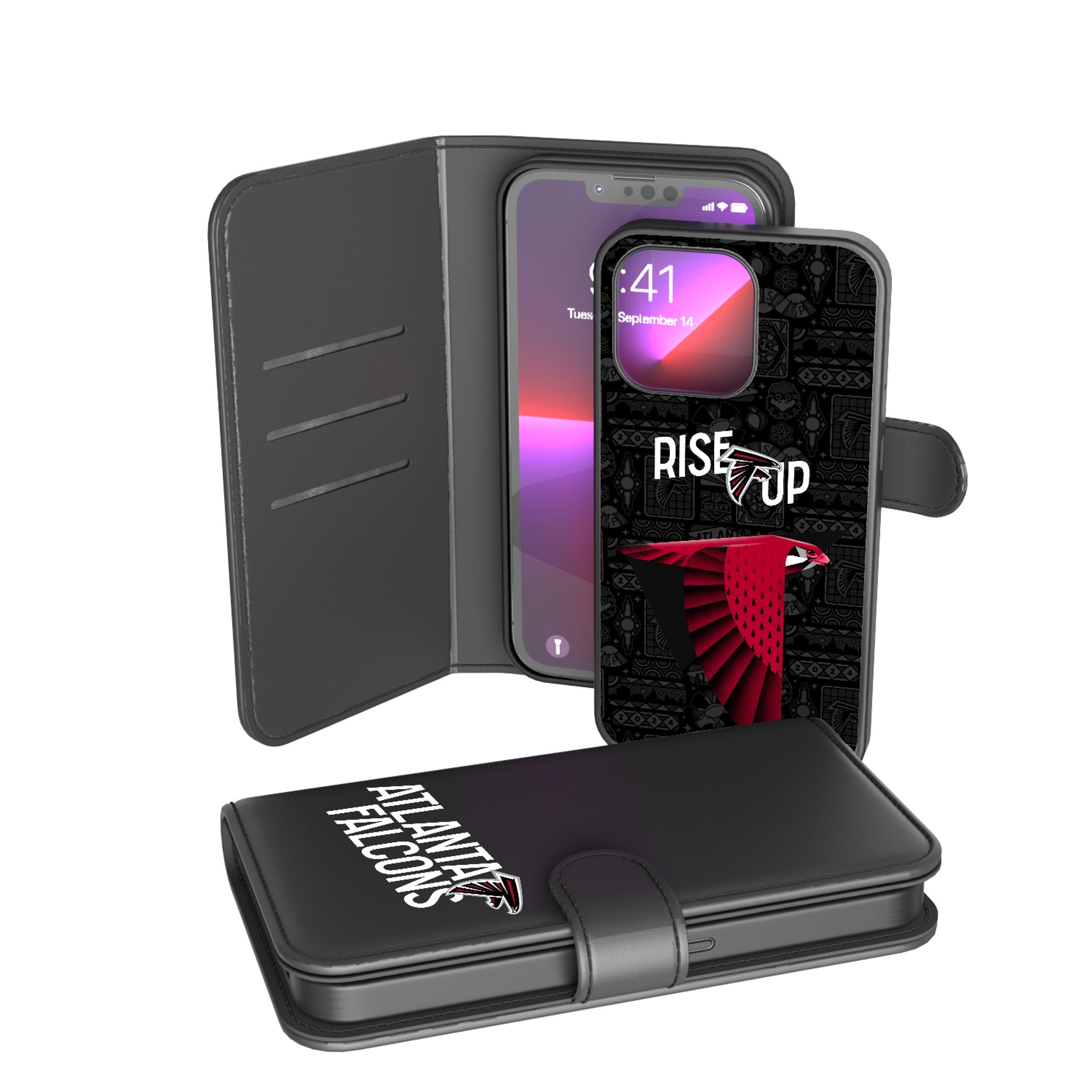 Atlanta Falcons 2024 Limited Edition Illustrated Wallet Phone Case - Perfect for NFL Games & Falcons Fans