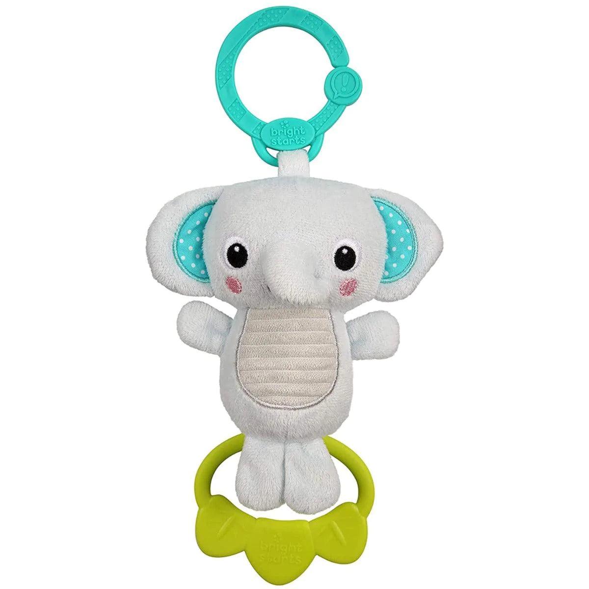 Bright Starts Tug Tunes Elephant Baby Toy - Interactive Musical Pull Toy for Infants & Toddlers | Soft Grey Plush Elephant with Lights & Sounds | Perfect for Playtime, Learning & Sensory Development