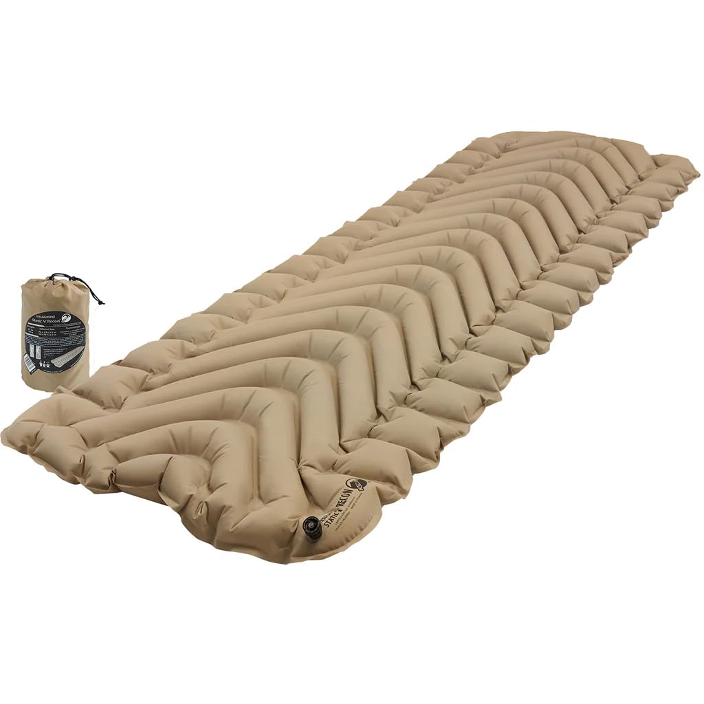 Klymit Insulated Static V Sleeping Pad - Recon 2020 | Ultralight Inflatable Camping Mat for Backpacking, Hiking & Outdoor Adventures | Cold Weather & 4-Season Use