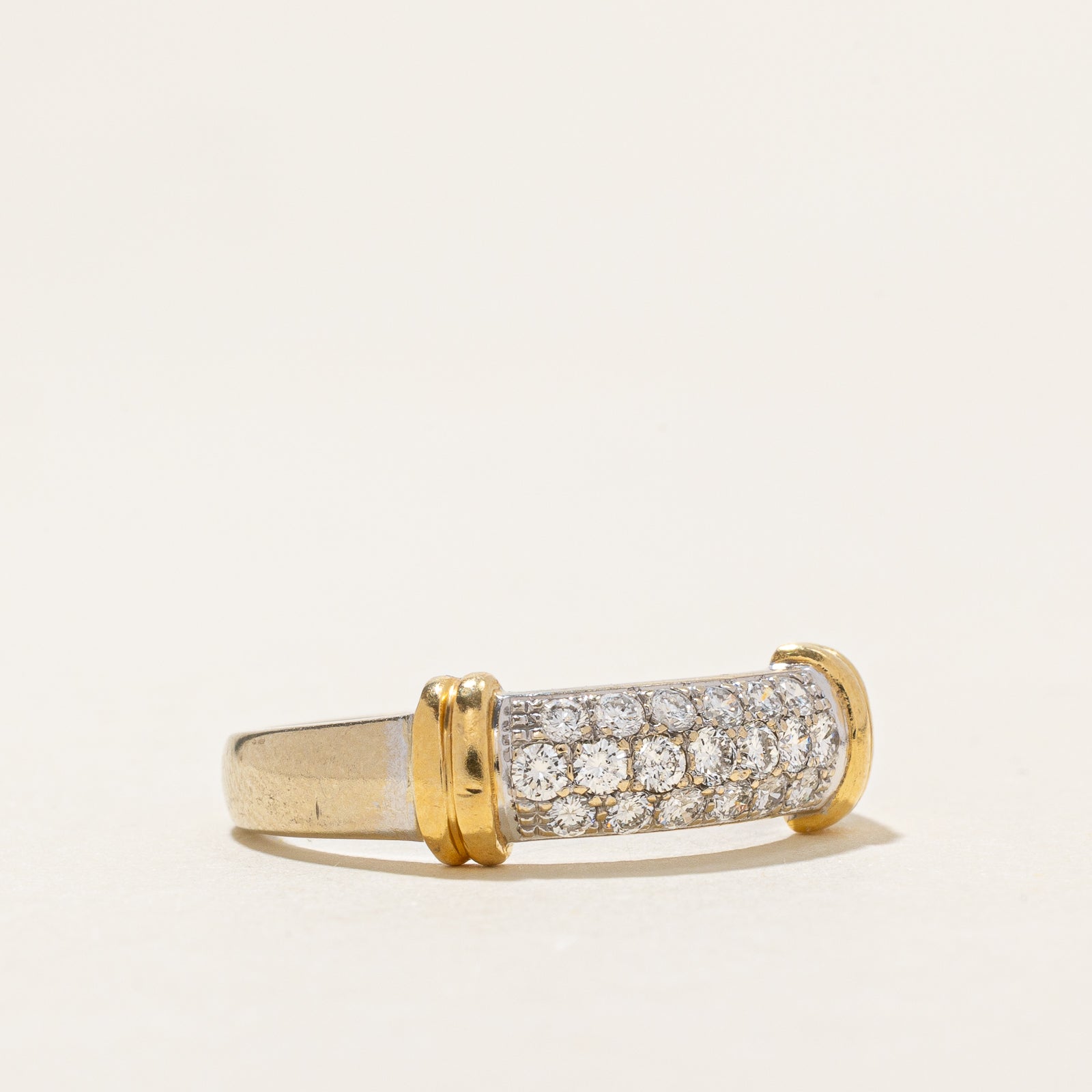 Birks Pave Set Diamond Dome Ring - 0.42 Carat Total Weight (CTW) - Size 8.5 - Elegant Wedding Band, Anniversary Gift & Everyday Luxury Jewelry