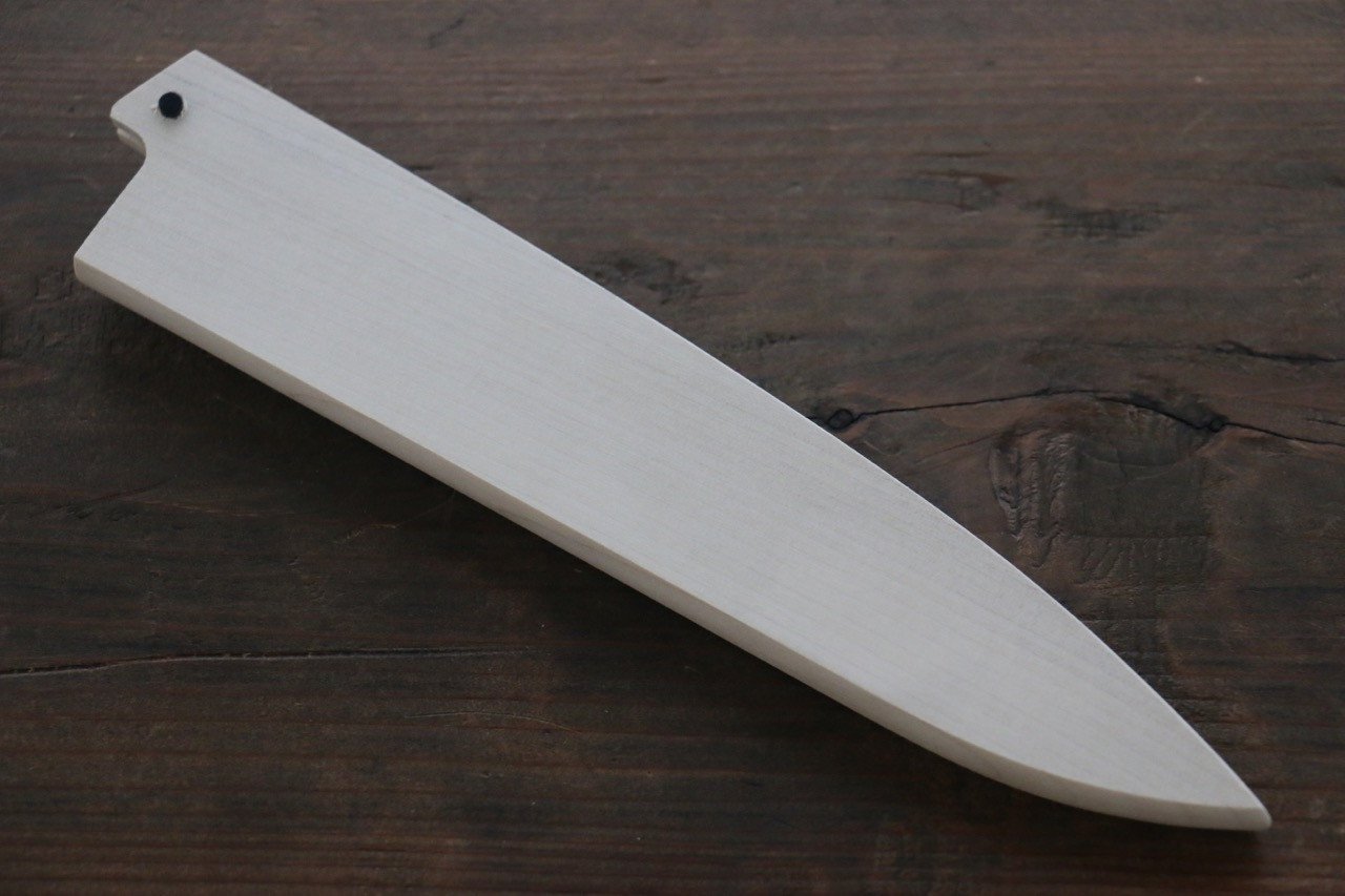 Premium Magnolia Saya Sheath for 180mm Petty Utility Knife - Handcrafted Plywood Pin - Perfect for Kitchen, Camping & Outdoor Cooking