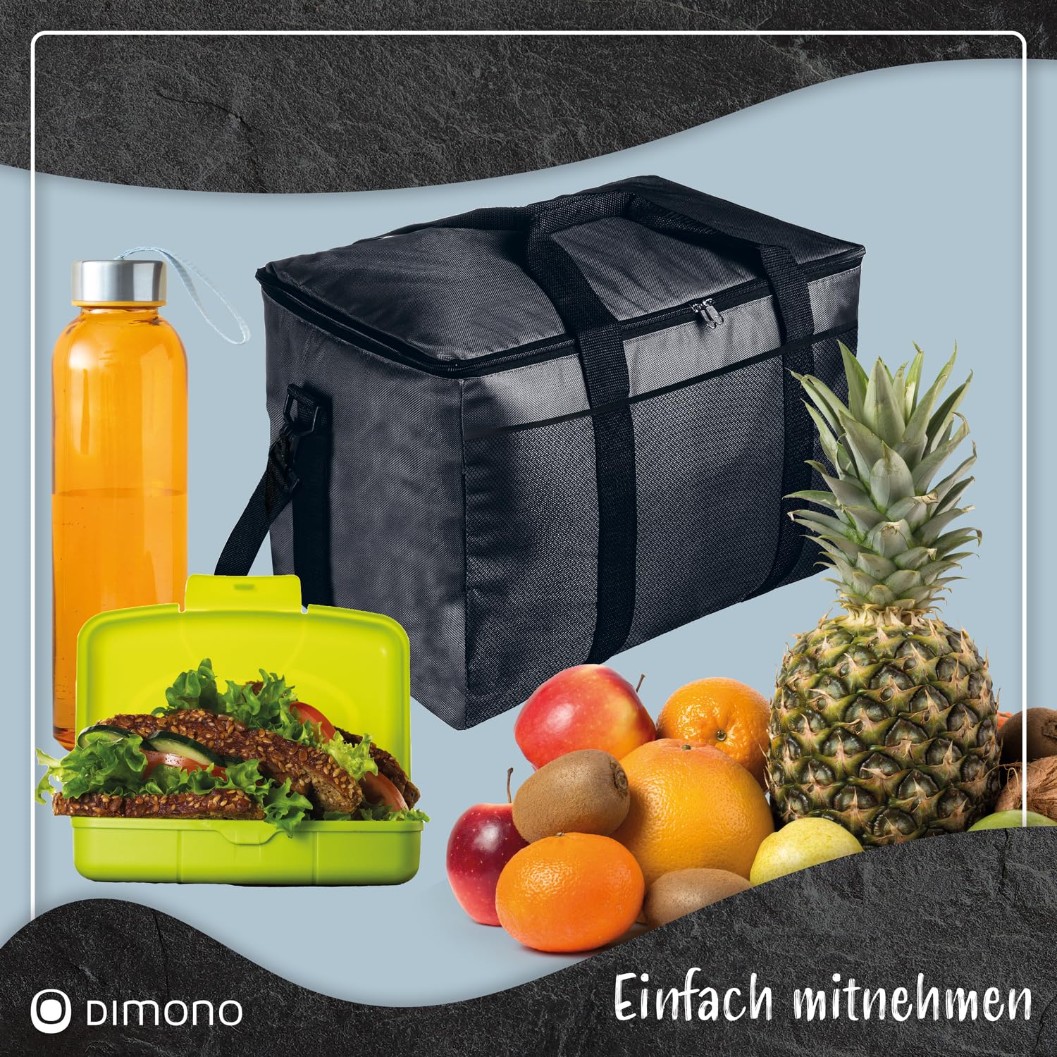 XXL Insulated Cooler Bag for Drinks & Snacks, 25L/45L Picnic Lunch Bag for Camping, Travel, Beach & Outdoor Activities - Keep Food Fresh for Hours