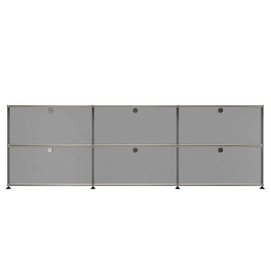 Haller Sideboard with 6 Doors - Modern Storage Cabinet for Living Room, Dining Room & Entryway - Solid Wood Buffet Hutch with Adjustable Shelves - Perfect for Home Organization & Stylish Decor